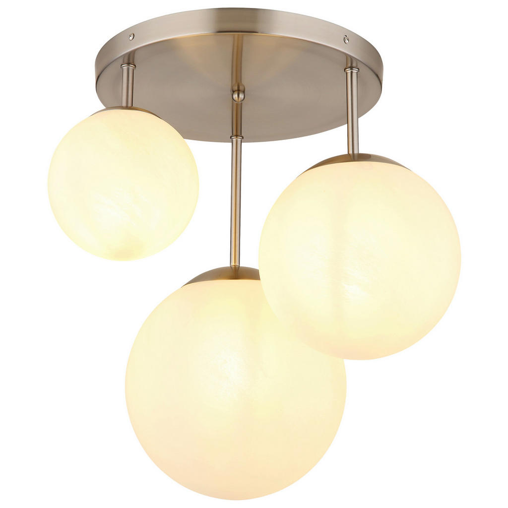 GLOBO Deckenleuchte KOP 60520301 Opal nickel Metall Glas H/D: ca. 44x45 cm günstig online kaufen