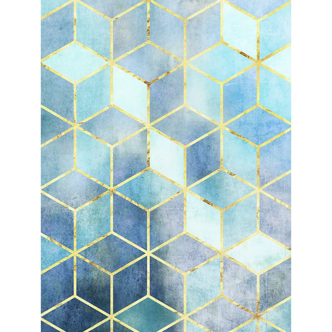 Komar Wandbild Mosaik Azzuro Abstrakt B/L: ca. 30x40 cm günstig online kaufen