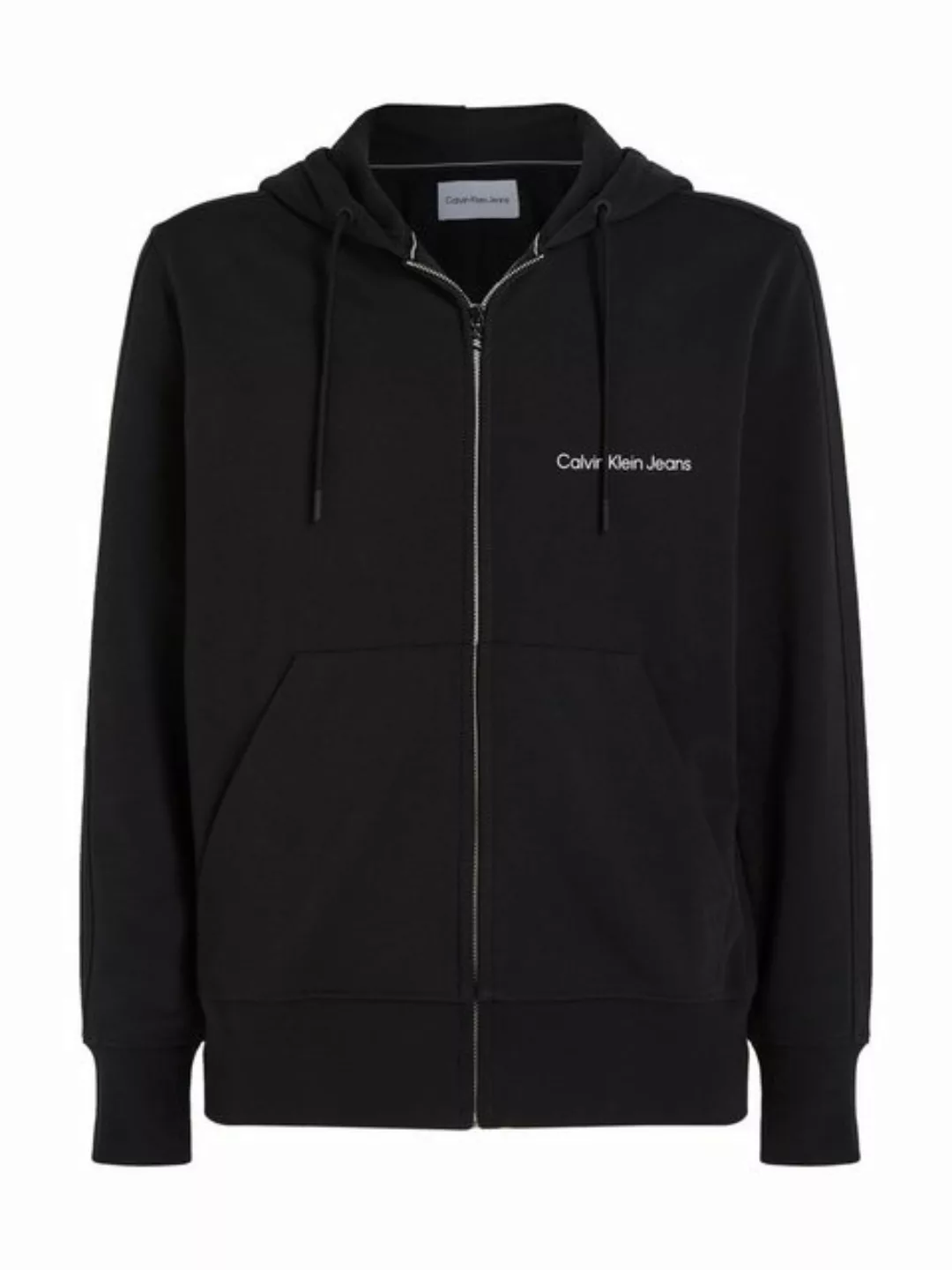 Calvin Klein Jeans Sweatshirt INSTITUTIONAL ZIP THROUGH HOODIE mit Logomark günstig online kaufen