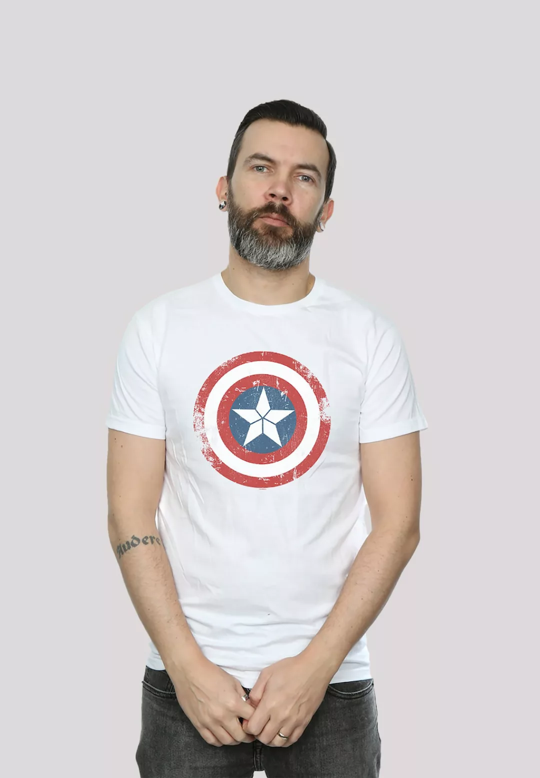 F4NT4STIC T-Shirt "Marvel Captain America Civil War Schild", Print günstig online kaufen