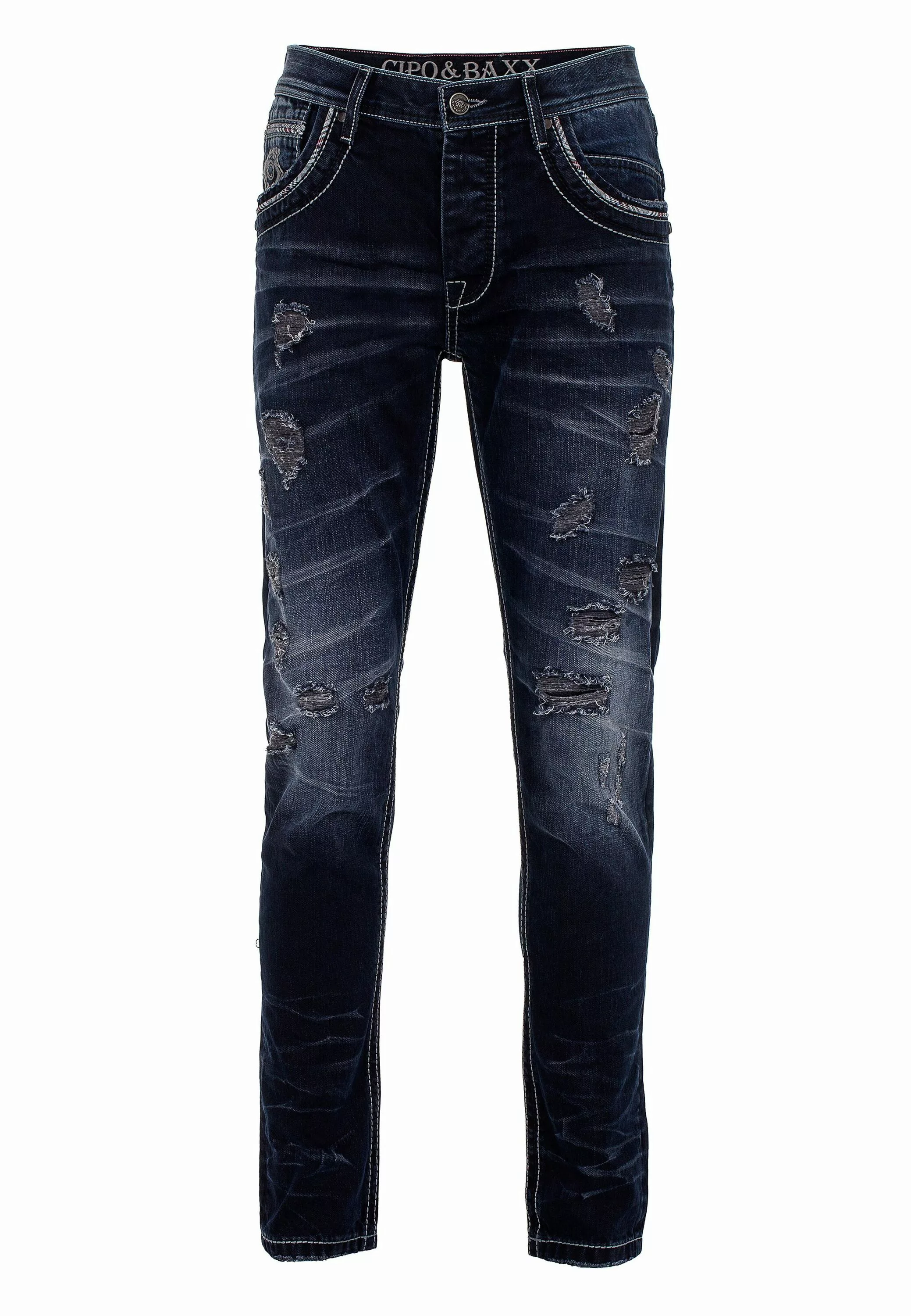 Cipo & Baxx Regular-fit-Jeans "Jeans", mit lässigen Destroyed-Elementen, CD günstig online kaufen