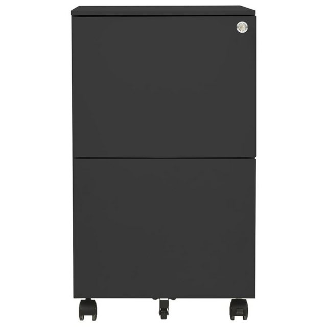 furnicato Aktenschrank mit Rollen Anthrazit 39x45x67 cm Stahl günstig online kaufen