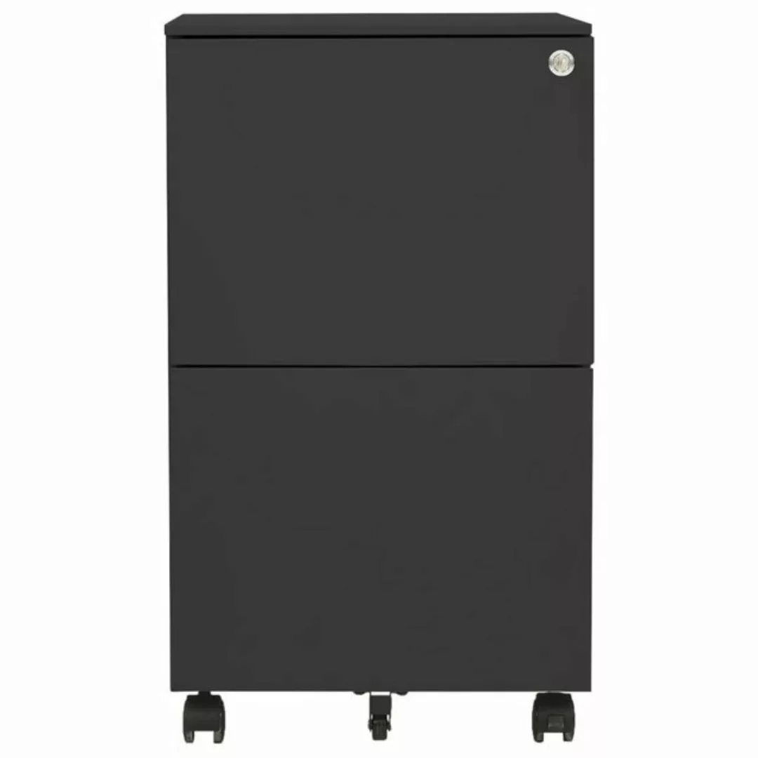 furnicato Aktenschrank mit Rollen Anthrazit 39x45x67 cm Stahl (1-St) günstig online kaufen