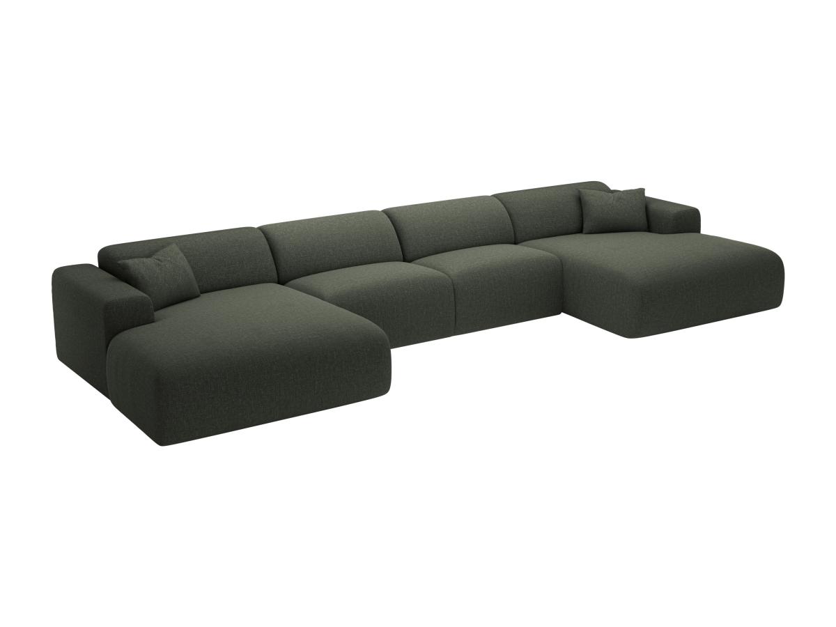 Große Wohnlandschaft - Stoff - Grün - POGNI von Maison Céphy günstig online kaufen
