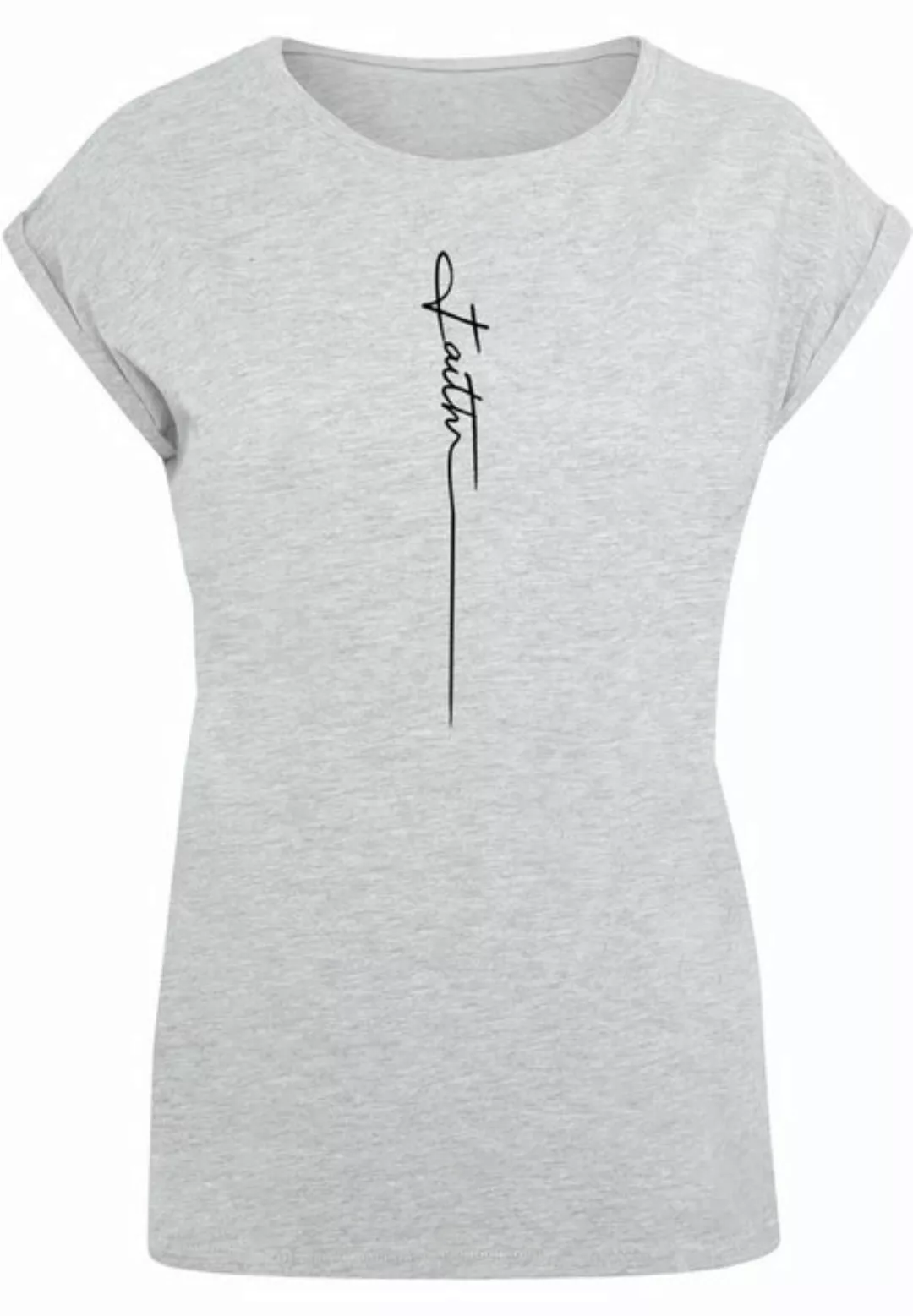 Merchcode T-Shirt "Merchcode Damen Ladies Faith Extended Shoulder Tee" günstig online kaufen