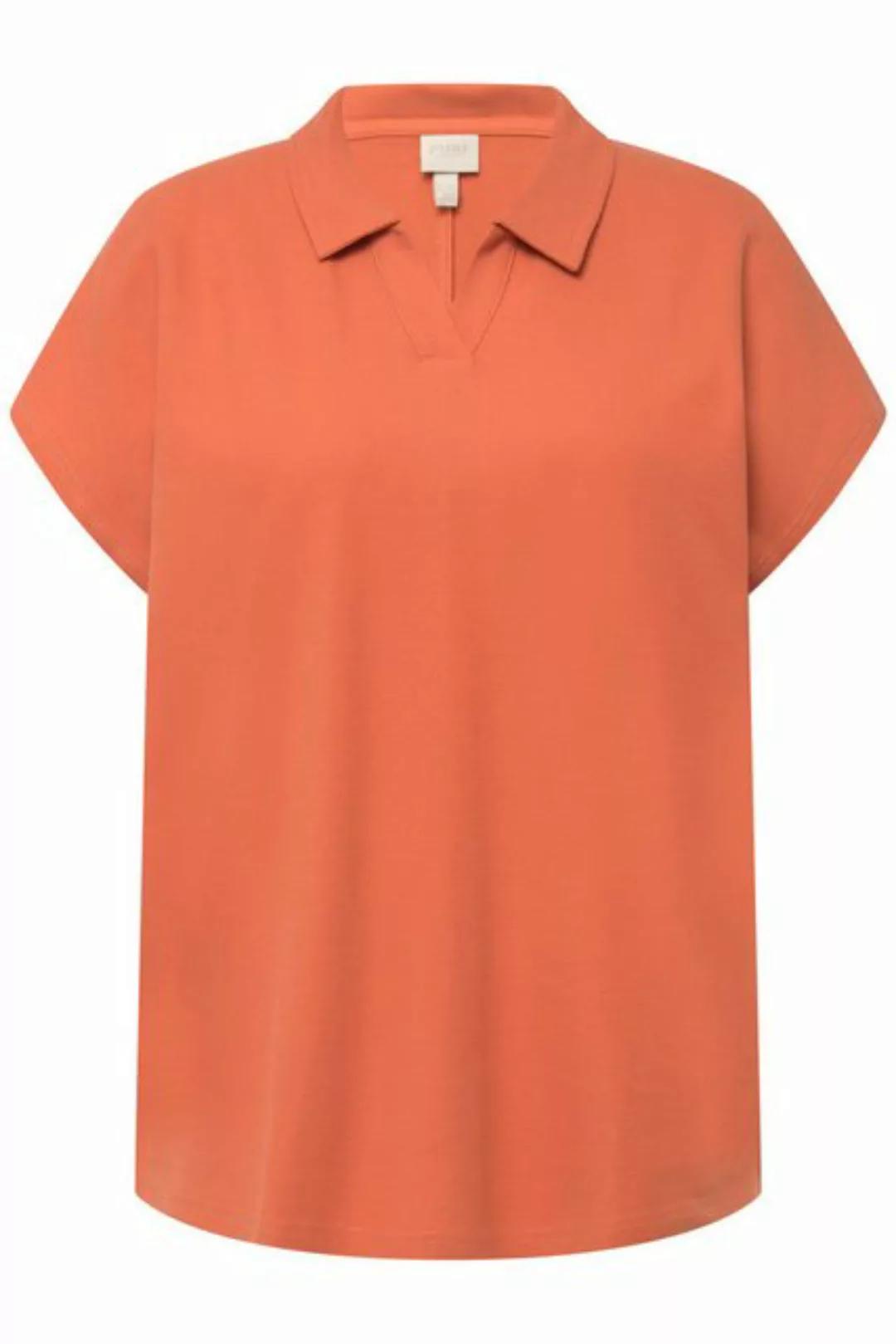 Ulla Popken Poloshirt Poloshirt Oversized Polokragen Halbarm günstig online kaufen