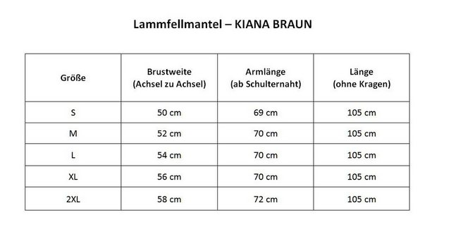 Hollert Wintermantel Lammfellmantel Merino zum Wenden Kiana Braun günstig online kaufen