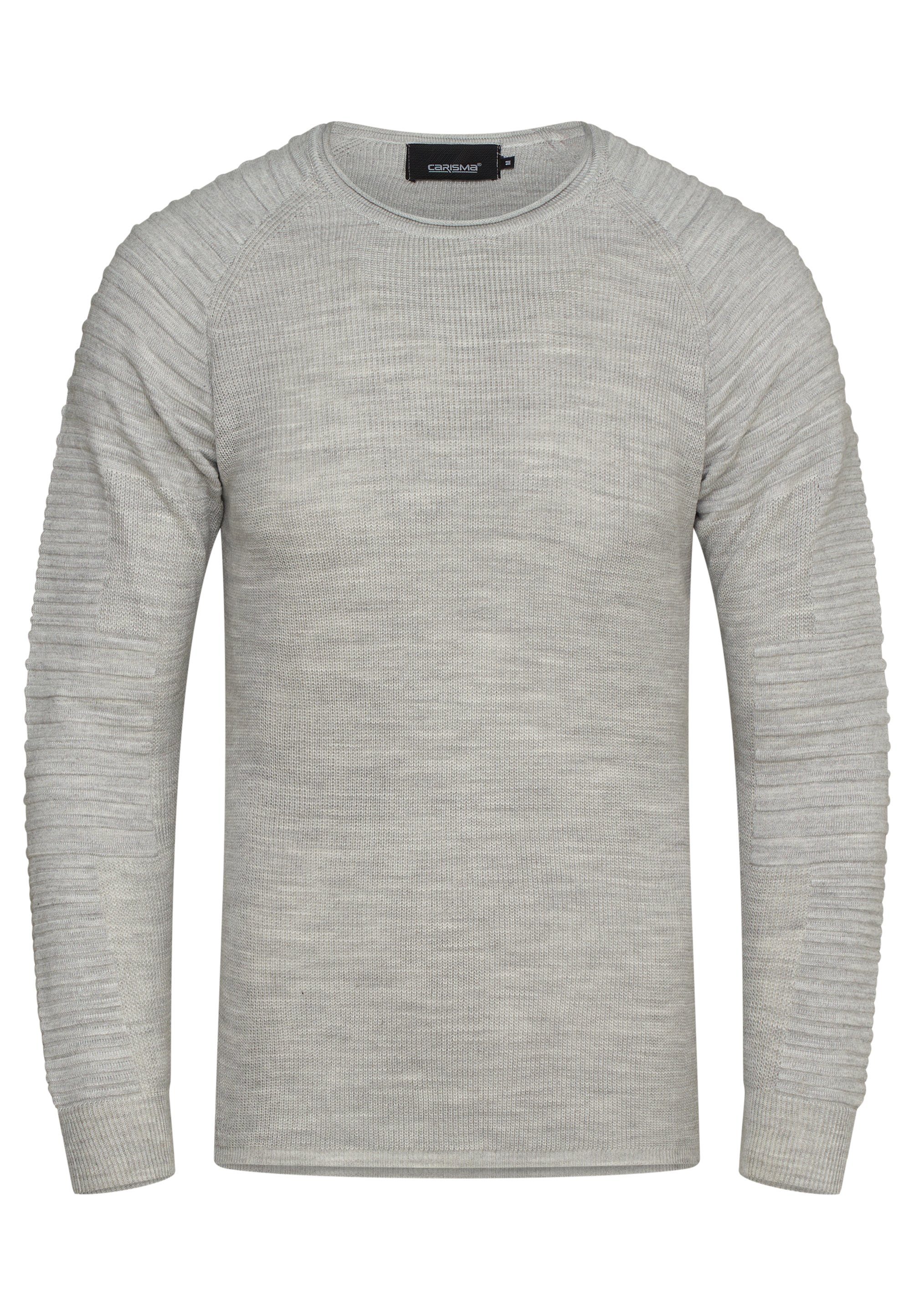 CARISMA Strickpullover CRHAMAR Feinstrick mit Biker-Steppung günstig online kaufen