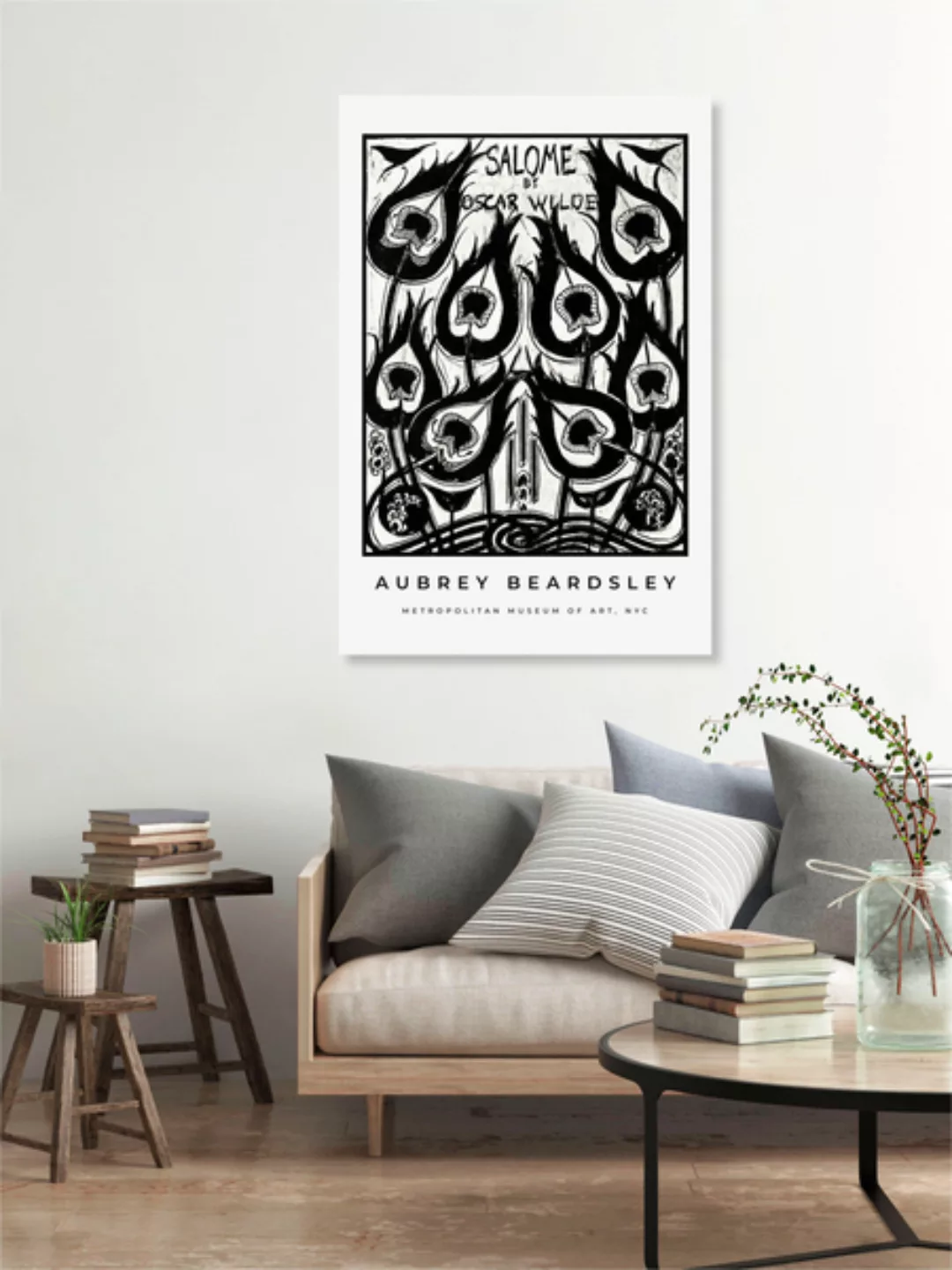 Poster / Leinwandbild - Ausstellungsposter: Aubrey Beardsley günstig online kaufen