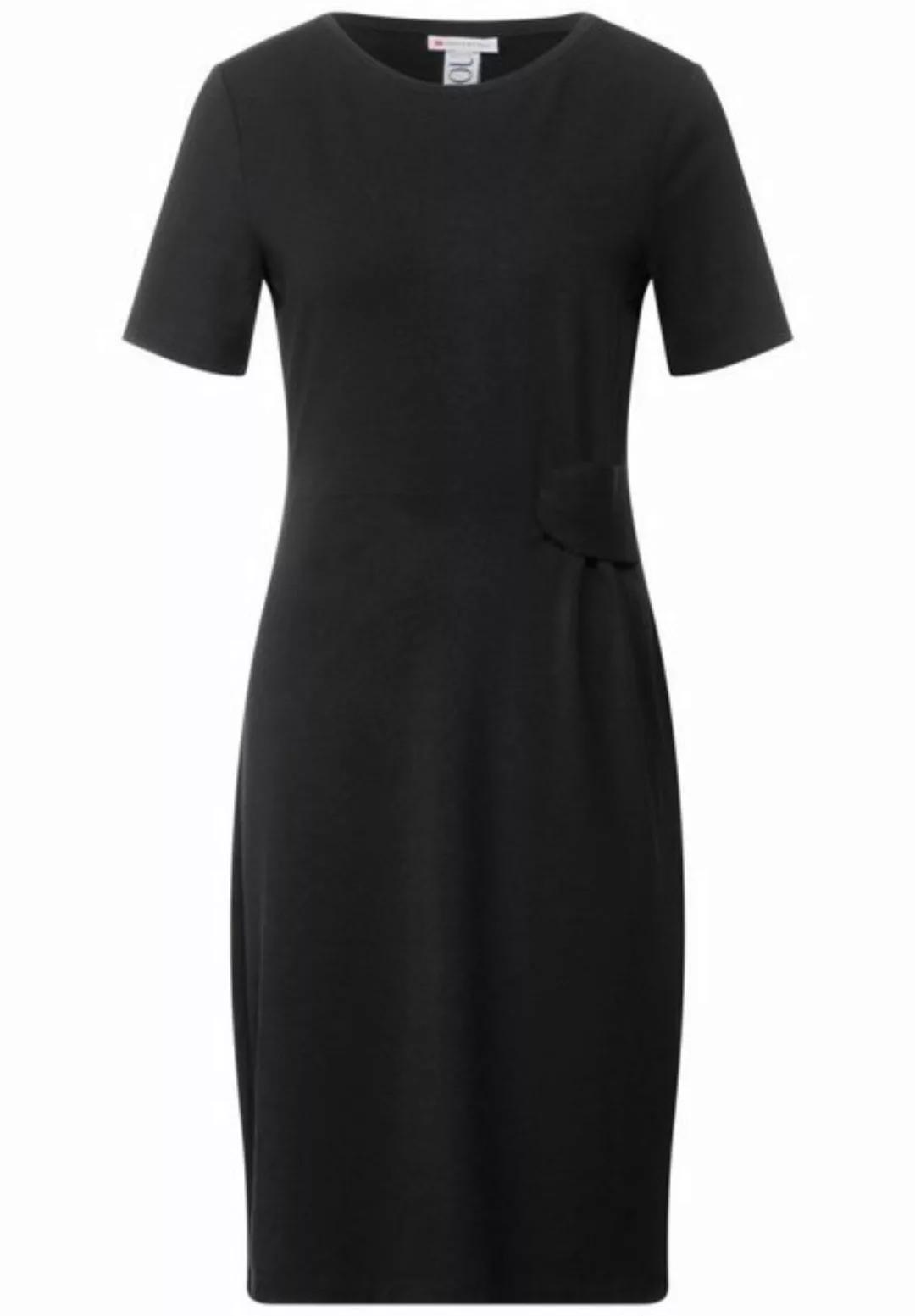 STREET ONE Sommerkleid LTD QR Knot Etui Jersey Dress, Black günstig online kaufen