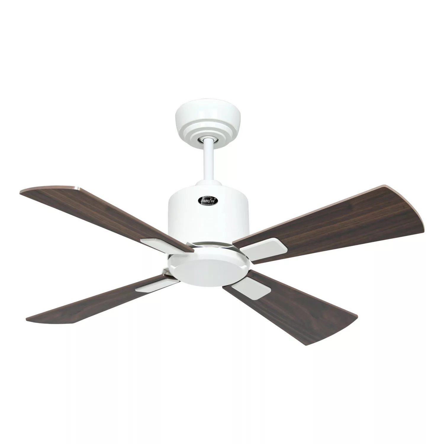 CASAFAN Energiespar Deckenventilator Eco Neo III 92 cm Weiß Flügel Nussbaum günstig online kaufen