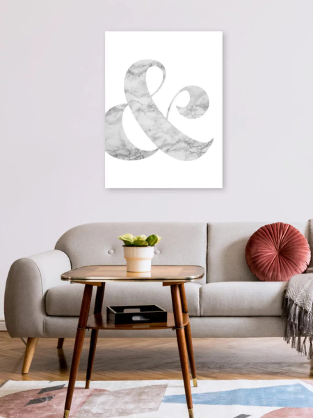 Poster / Leinwandbild - Marble Ampersand günstig online kaufen