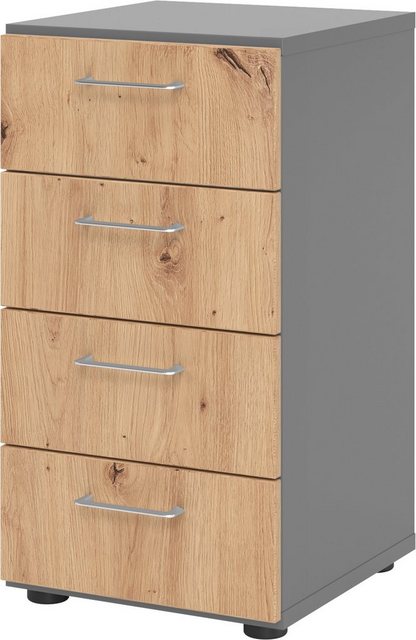 bümö Aktenschrank smart Schubladen Schrank - 4 Schübe Dekor: Graphit/Asteic günstig online kaufen