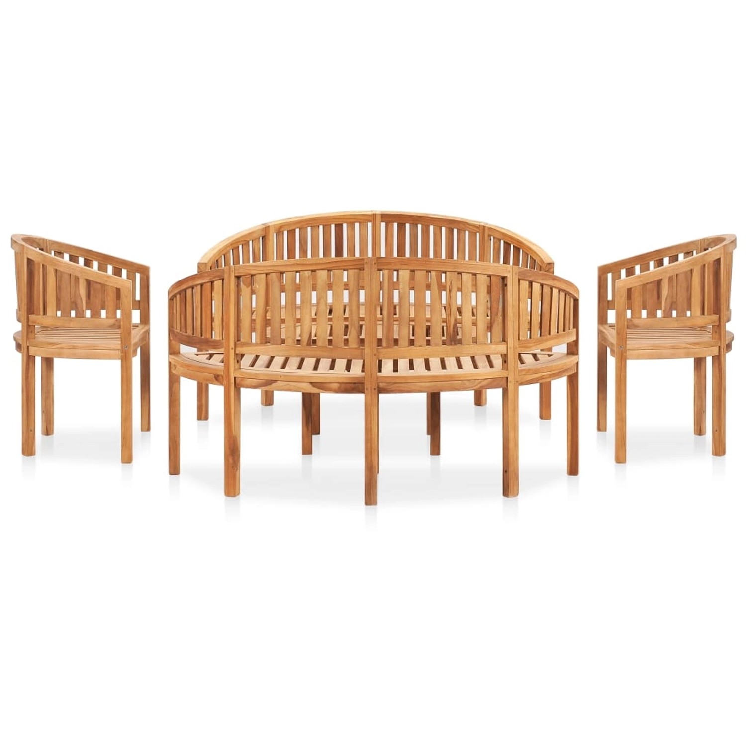 vidaXL 5-tlg Garten-Lounge-Set Massivholz Teak Modell 3 günstig online kaufen