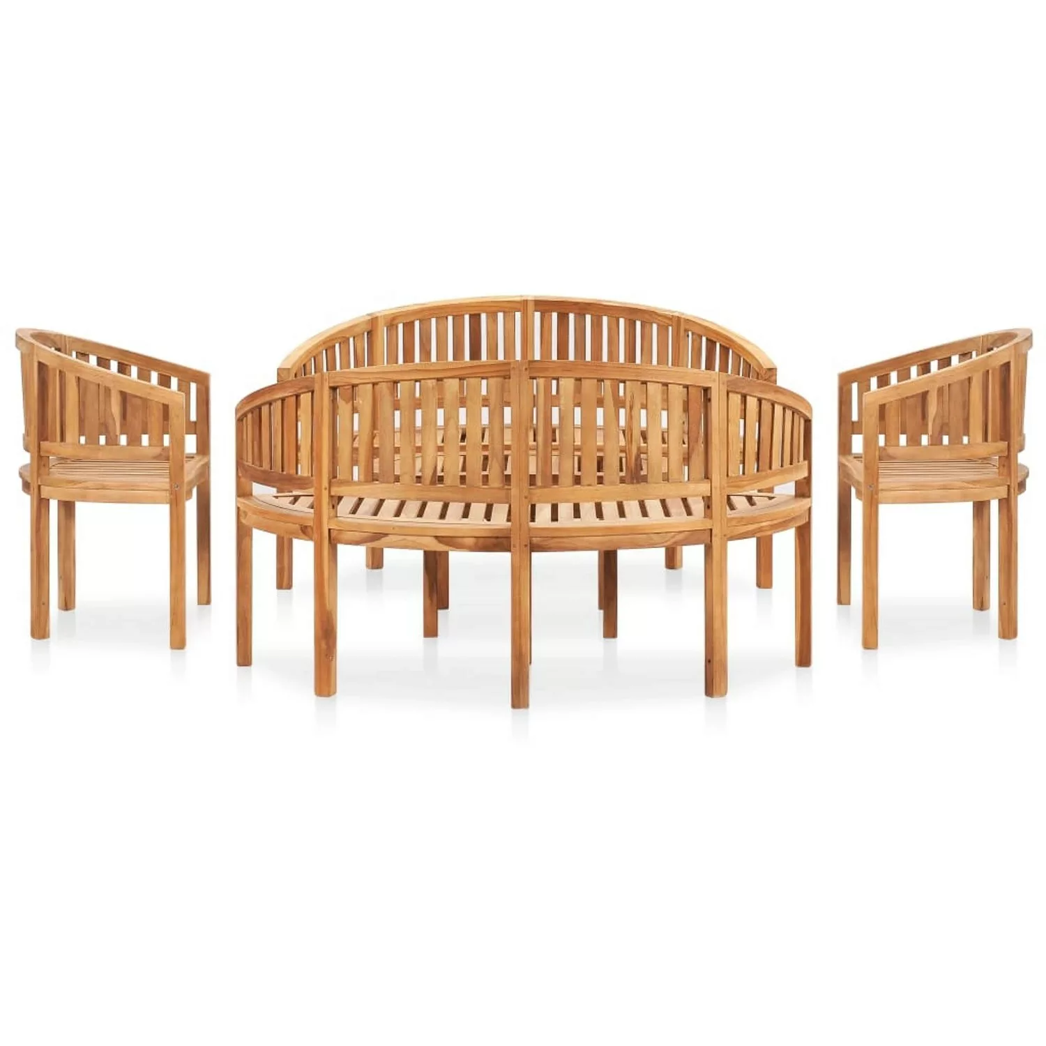 vidaXL 5-tlg Garten-Lounge-Set Massivholz Teak Modell 3 günstig online kaufen