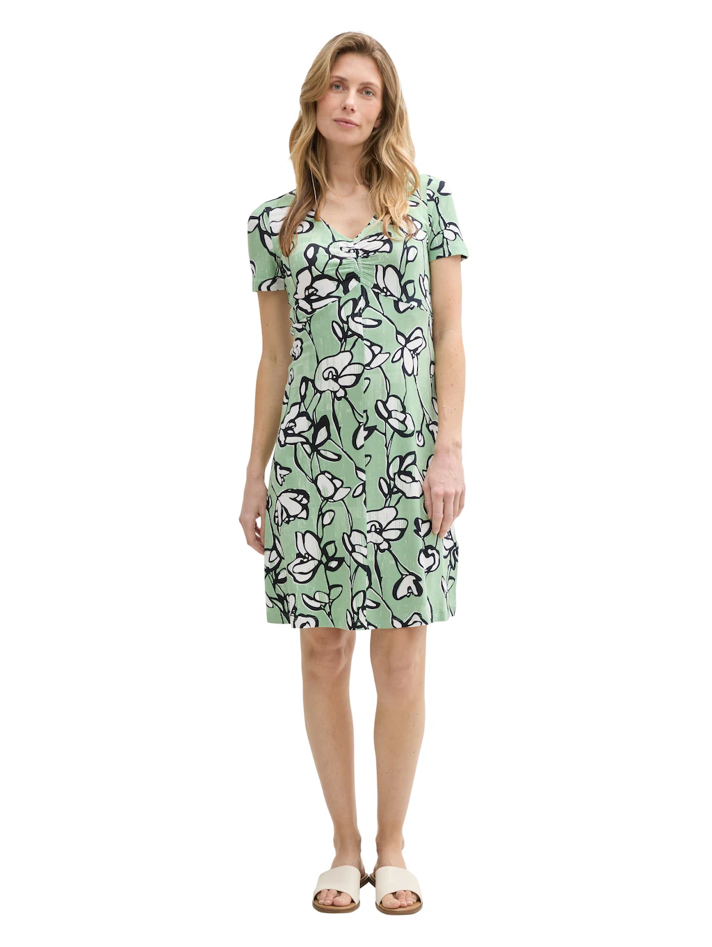 TOM TAILOR Sommerkleid, mit All-Over Print günstig online kaufen