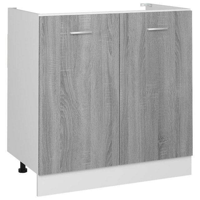 vidaXL Unterschrank Spülenunterschrank Grau Sonoma 80x46x81,5 cm Spanplatte günstig online kaufen