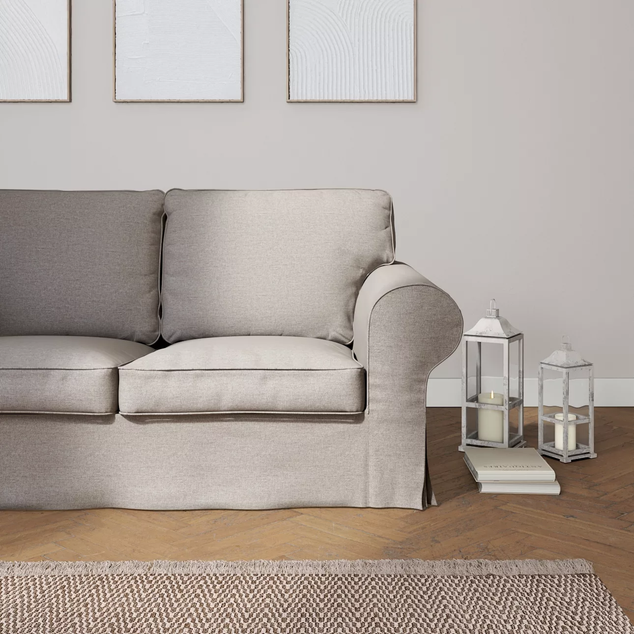 Bezug für Ektorp 2-Sitzer Schlafsofa NEUES Modell, dunkelgrau, Sofabezug fü günstig online kaufen