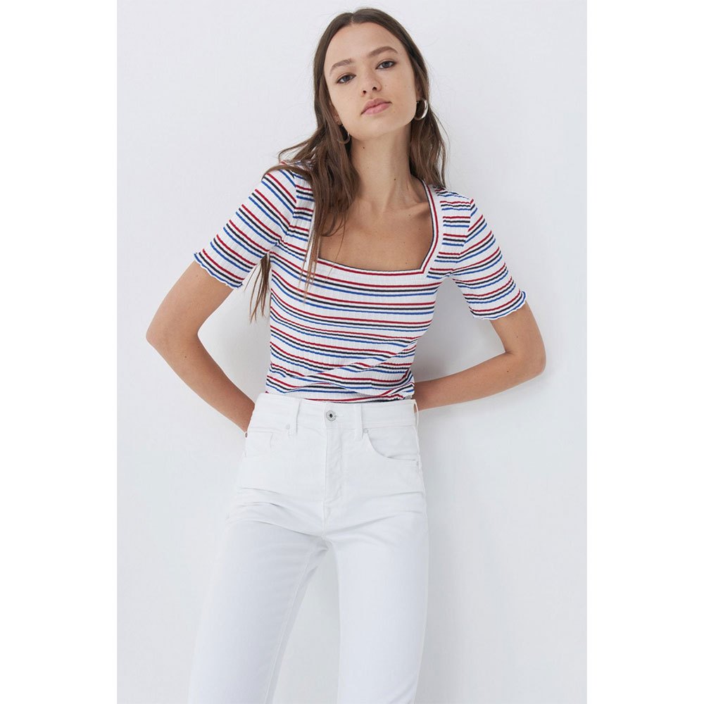 Salsa Jeans 126092-851 / Blue Striped Kurzarm Rundhalsausschnitt T-shirt XL günstig online kaufen