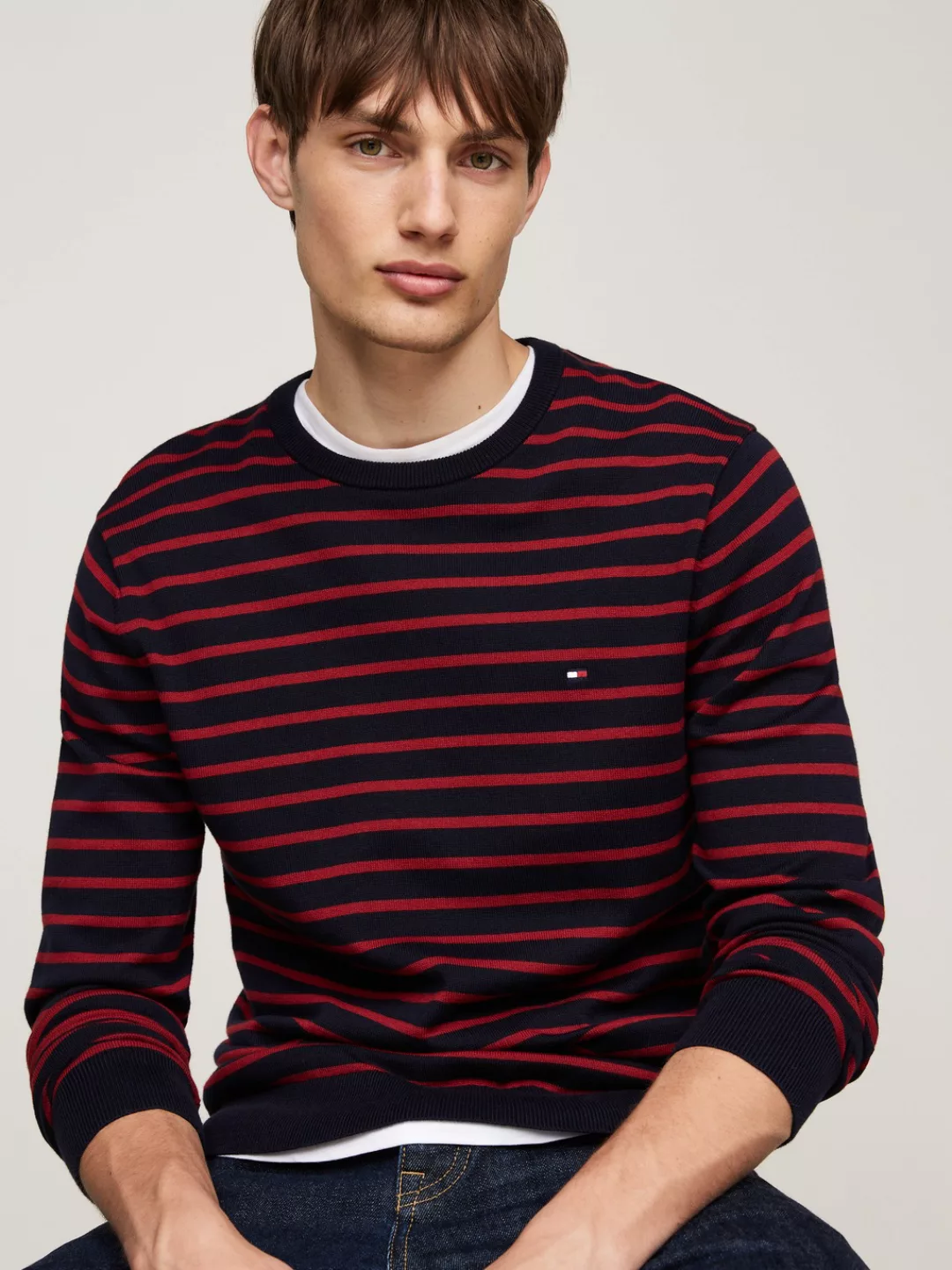 Tommy Hilfiger Rundhalspullover "ESSENTIAL COTTON CREW NECK" günstig online kaufen