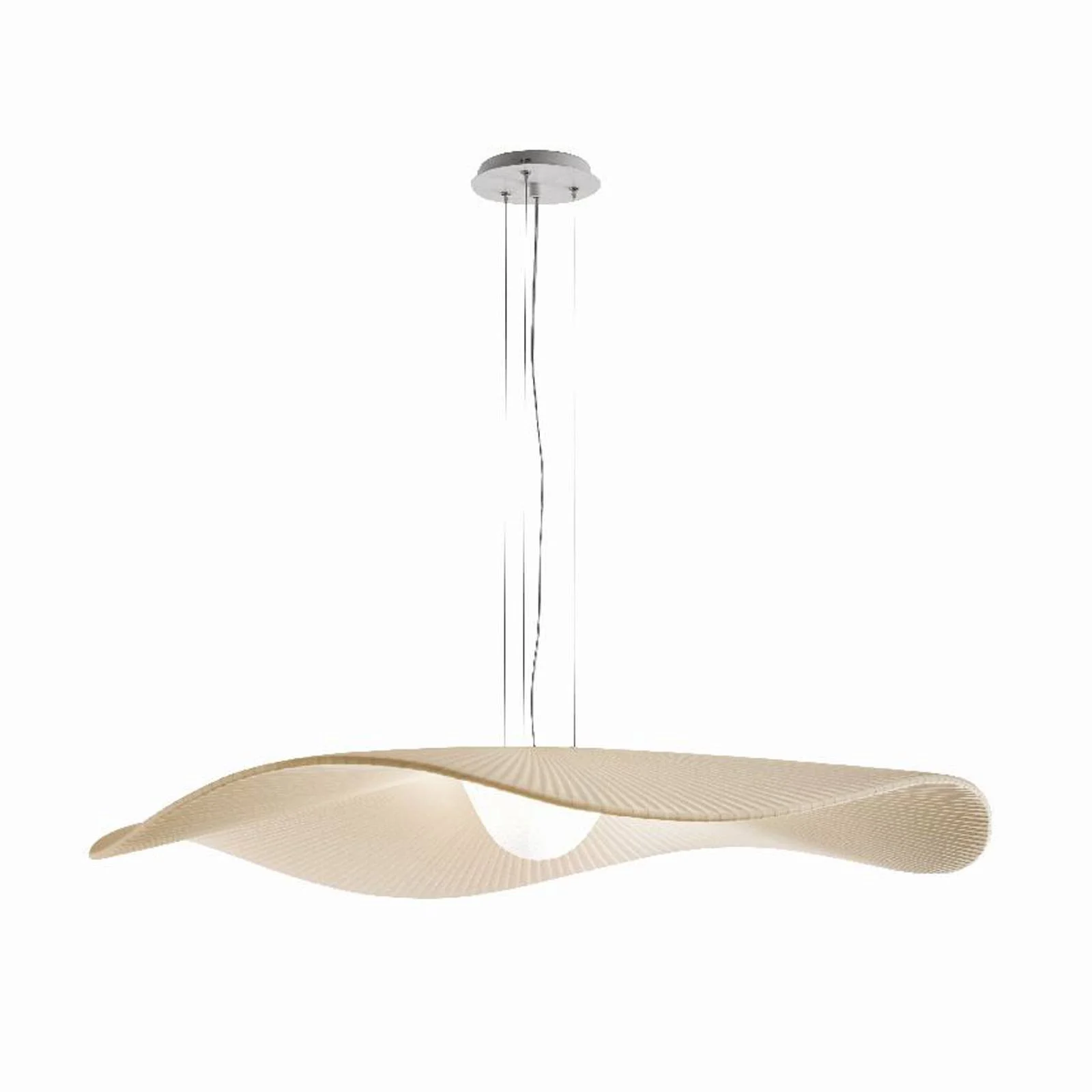 Bover LED-Hängelampe Mediterránia, weiß/creme, Ø 105 cm günstig online kaufen