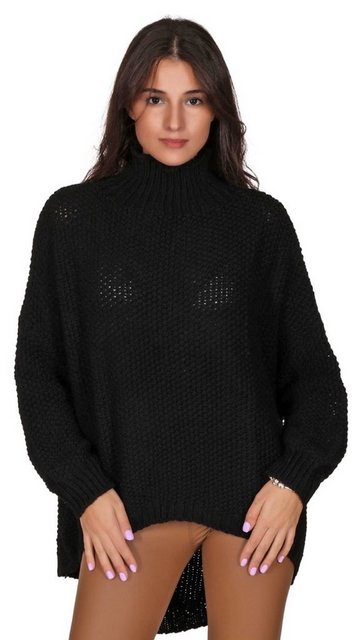 Charis Moda Longpullover Strickpullover Turtelneck Vorne kurz Hinten lang C günstig online kaufen