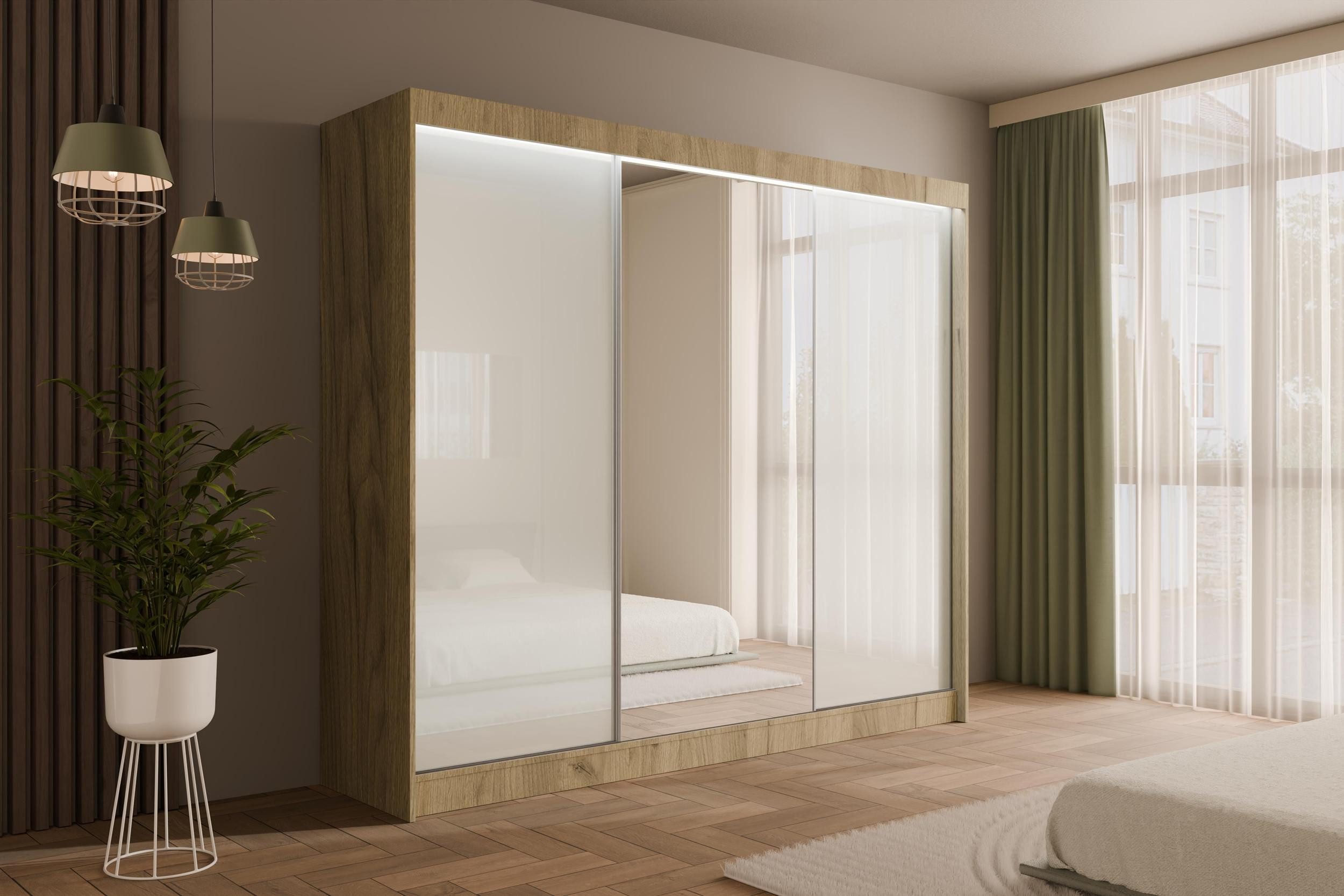 ALTDECOR Schiebetürenschrank VESLI (Kleiderschrank Garderobenschrank mit günstig online kaufen
