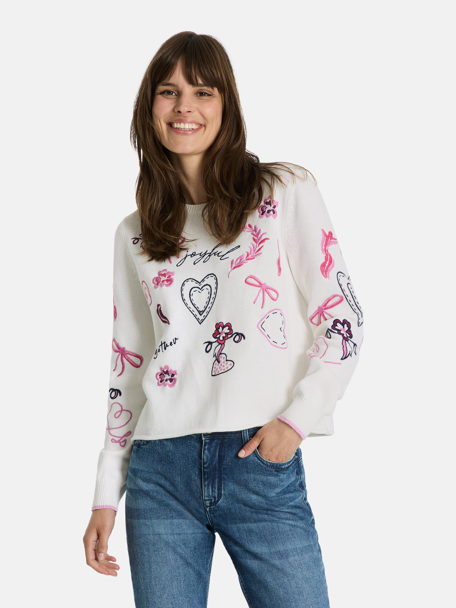 Lieblingsstück Strickpullover "DoritaL", mit verspielten Stickereien günstig online kaufen