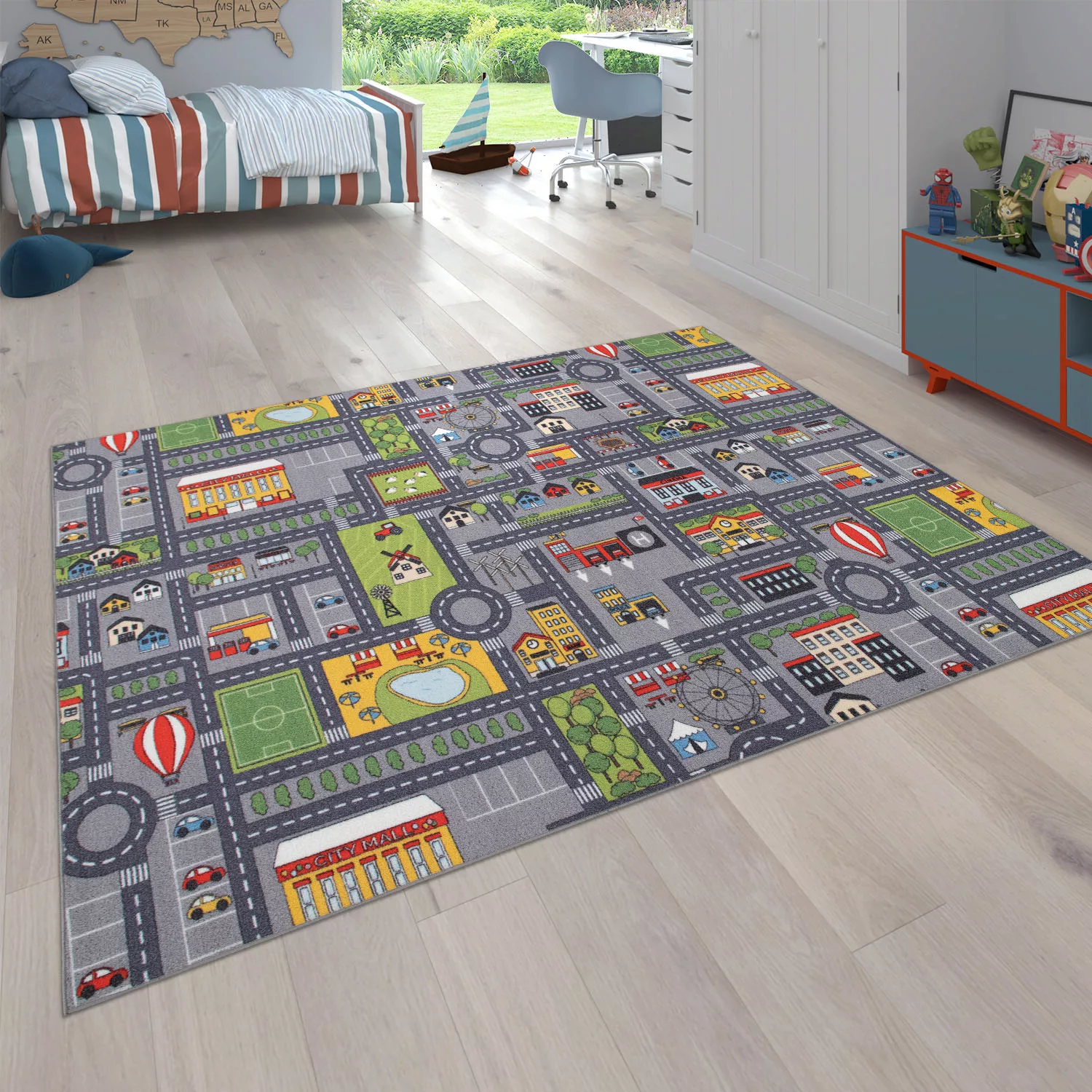 Paco Home Kinderteppich »Bino 577«, rechteckig, Kurzflor, Straßen-Spiel-Tep günstig online kaufen