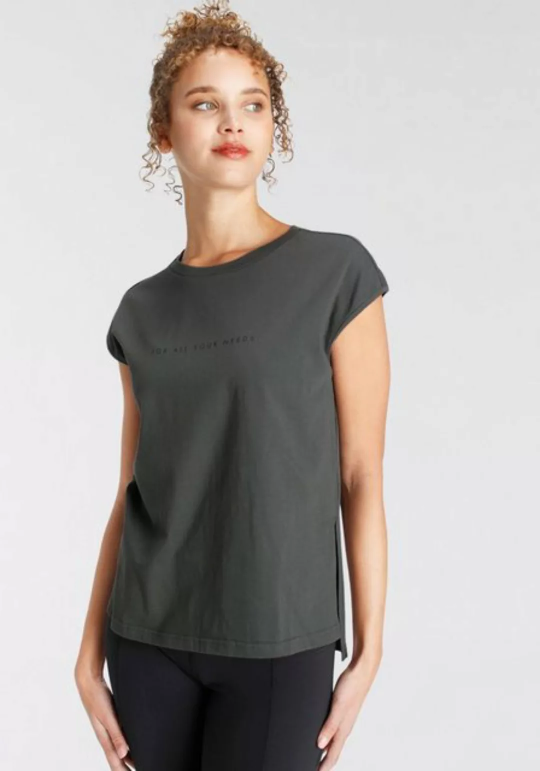 FAYN SPORTS T-Shirt Slit Tee aus weicher Baumwolle günstig online kaufen