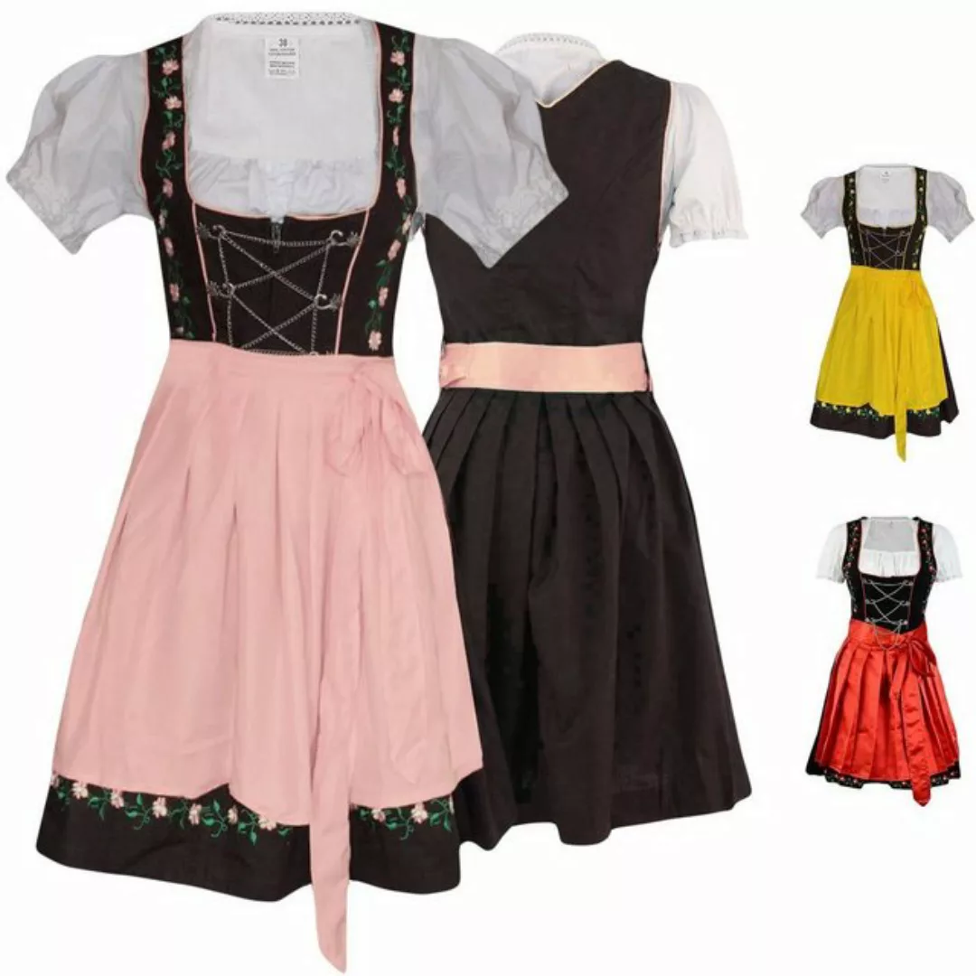 German Wear Dirndl GW1308 3-teiliges Mini Dirndl Dirndel Trachtenkleid günstig online kaufen