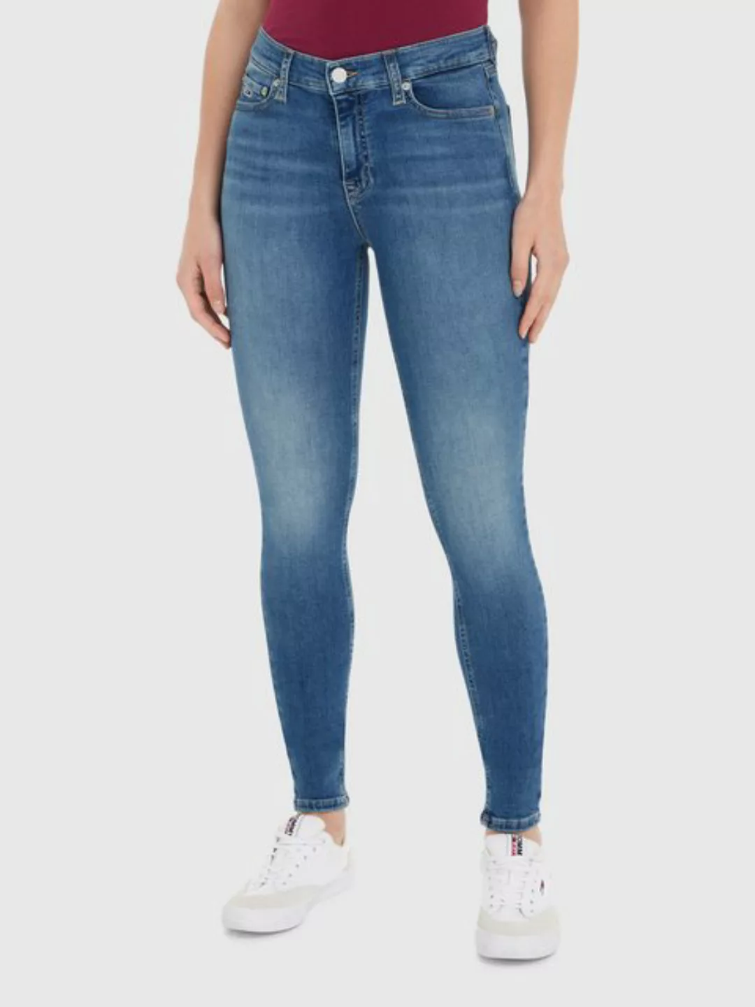 Tommy Jeans Skinny-fit-Jeans Nora Mid Rise Skinny Fit mit Waschung, Logo-Ba günstig online kaufen