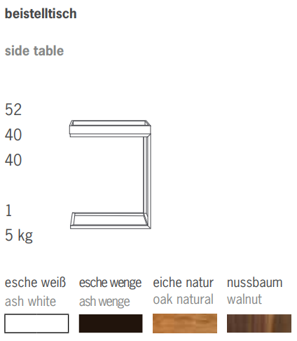 Beistelltisch Pizzo U-Form Tablett Wenge / Gestell Edelstahl Ausstellungsst günstig online kaufen