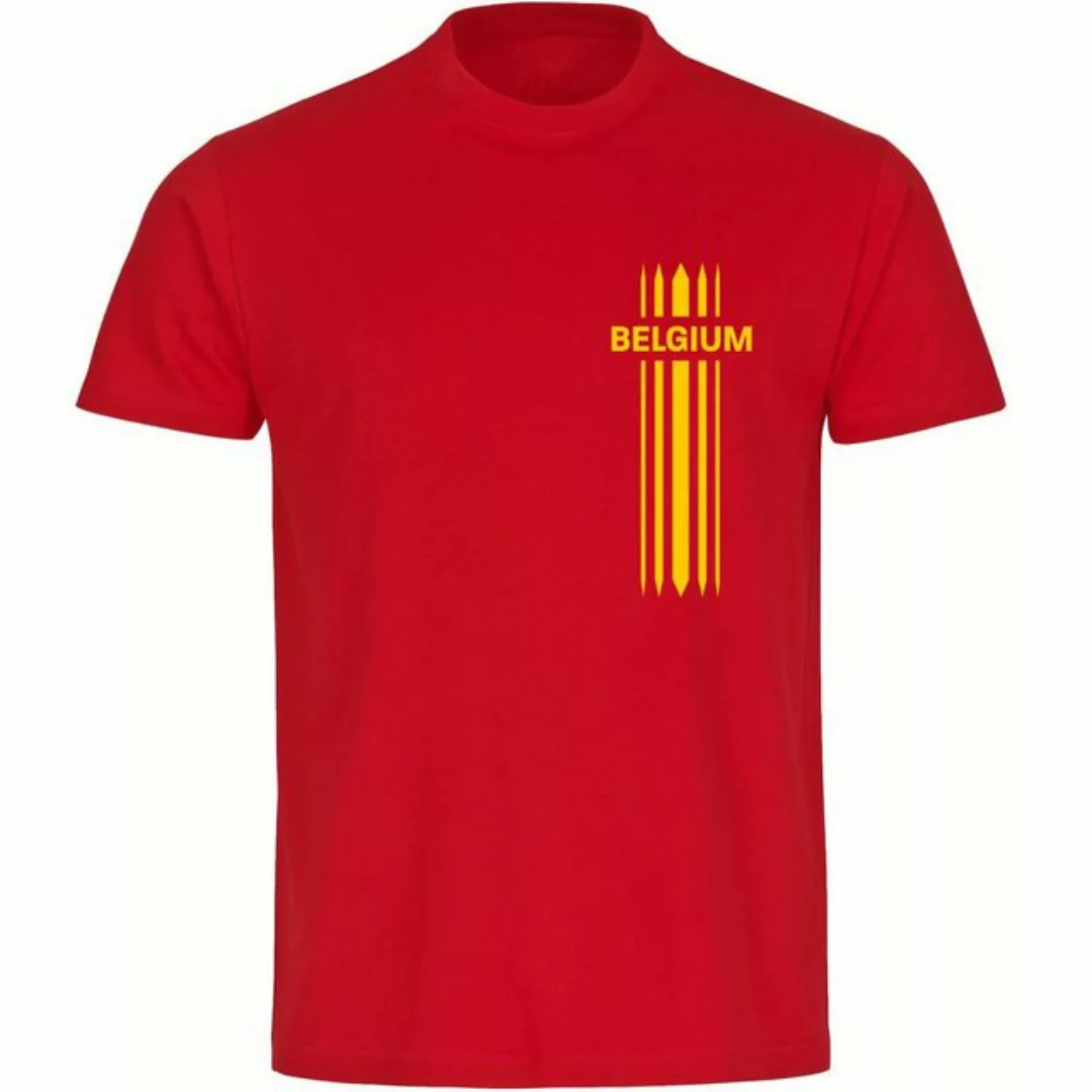 multifanshop T-Shirt Herren Belgium - Streifen - Männer günstig online kaufen