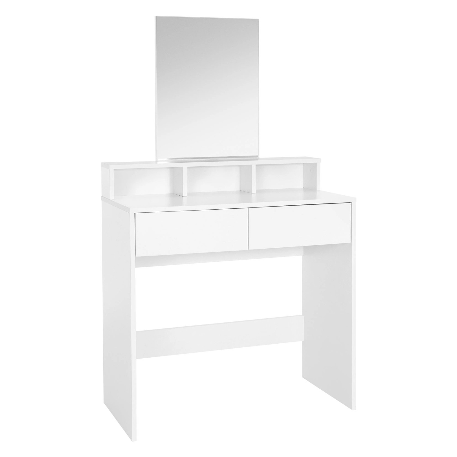ML-Design Schminktisch mit Rechteckigem Spiegel 2 Schubladen 80x40x140 cm W günstig online kaufen