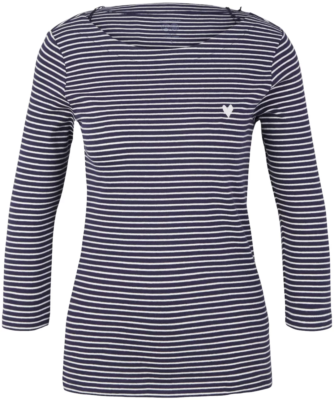 TOM TAILOR 3/4-Arm-Shirt "Gestreiftes Shirt mit 3/4 Arm", in Streifen-Optik günstig online kaufen