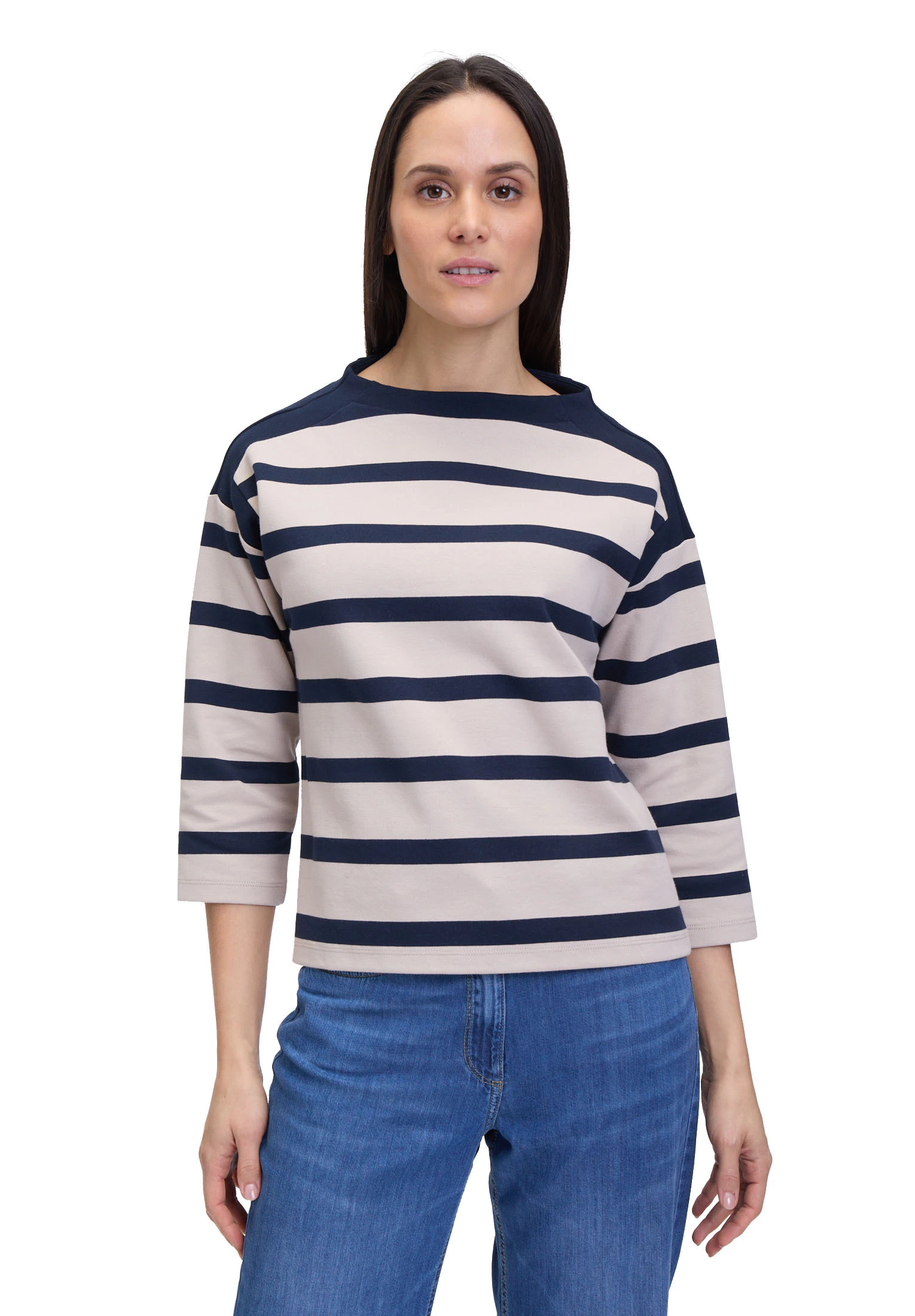 Betty Barclay Sweatshirt Betty Barclay Sweatshirt mit Kragen Muster günstig online kaufen