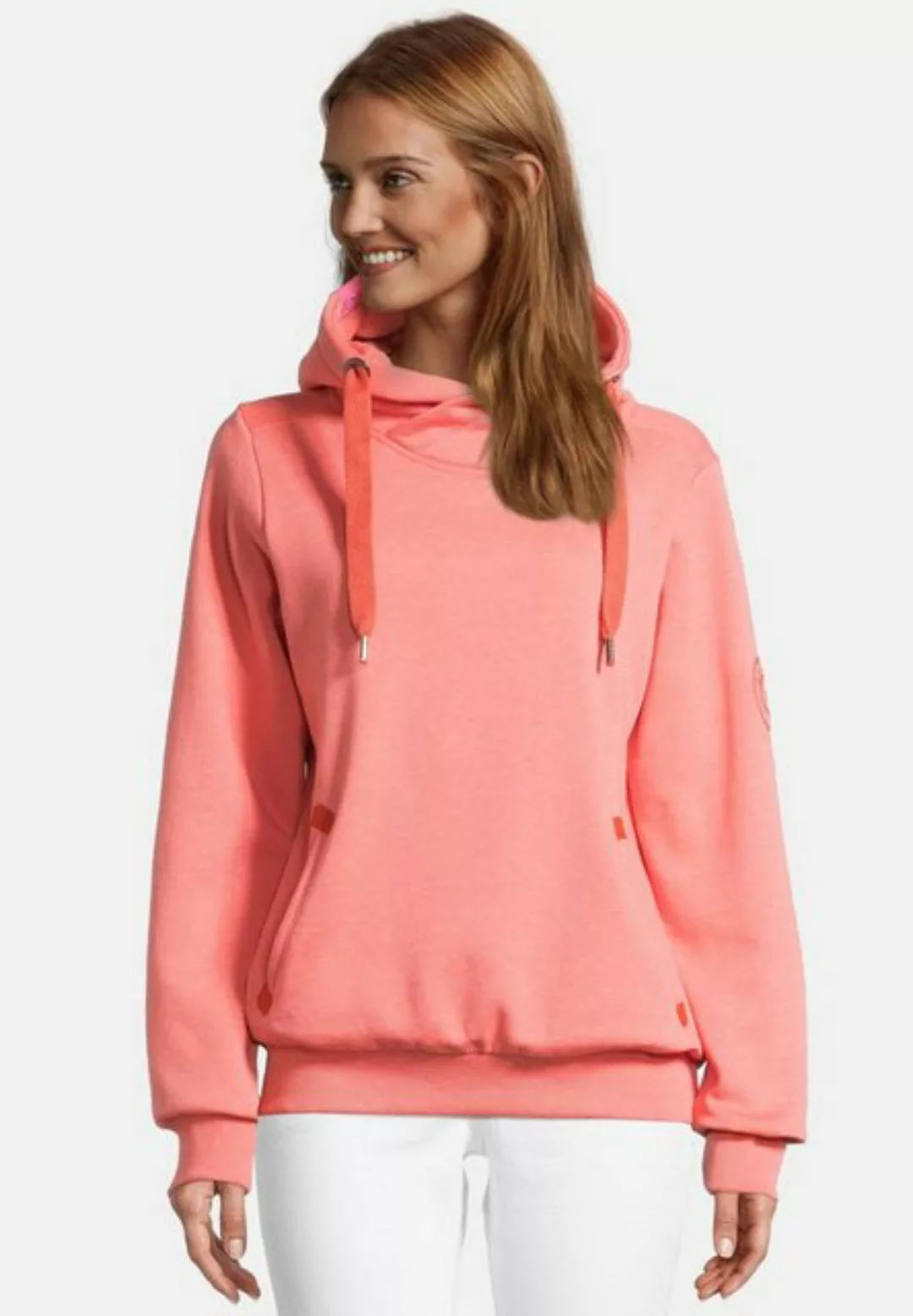salzhaut Kapuzenpullover Damen Hoodie Pullover Sünn unifarben - Sweater mit günstig online kaufen