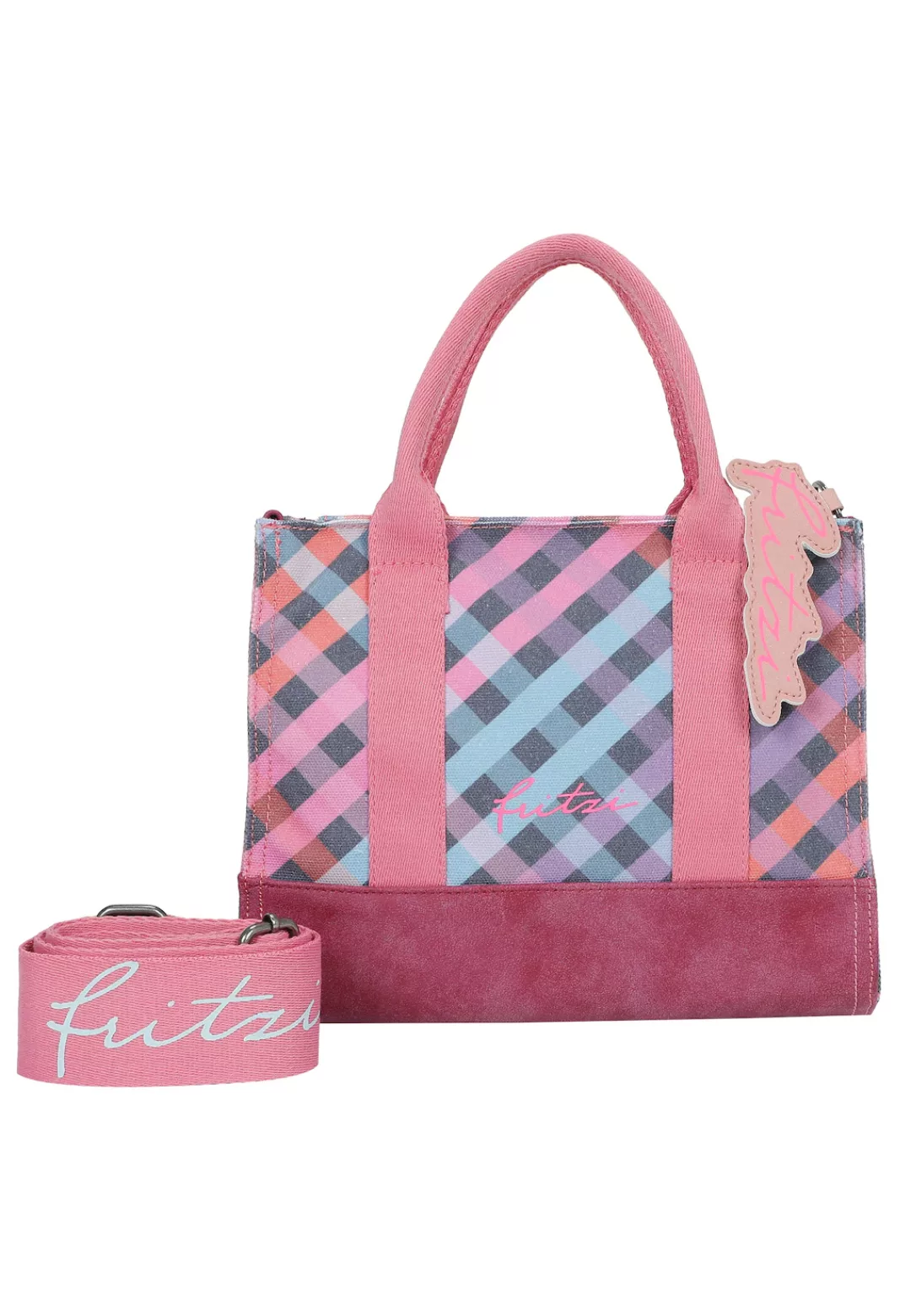 Fritzi aus Preußen Henkeltasche "Izzy09 Limited Canvas Autumn Check", mit s günstig online kaufen