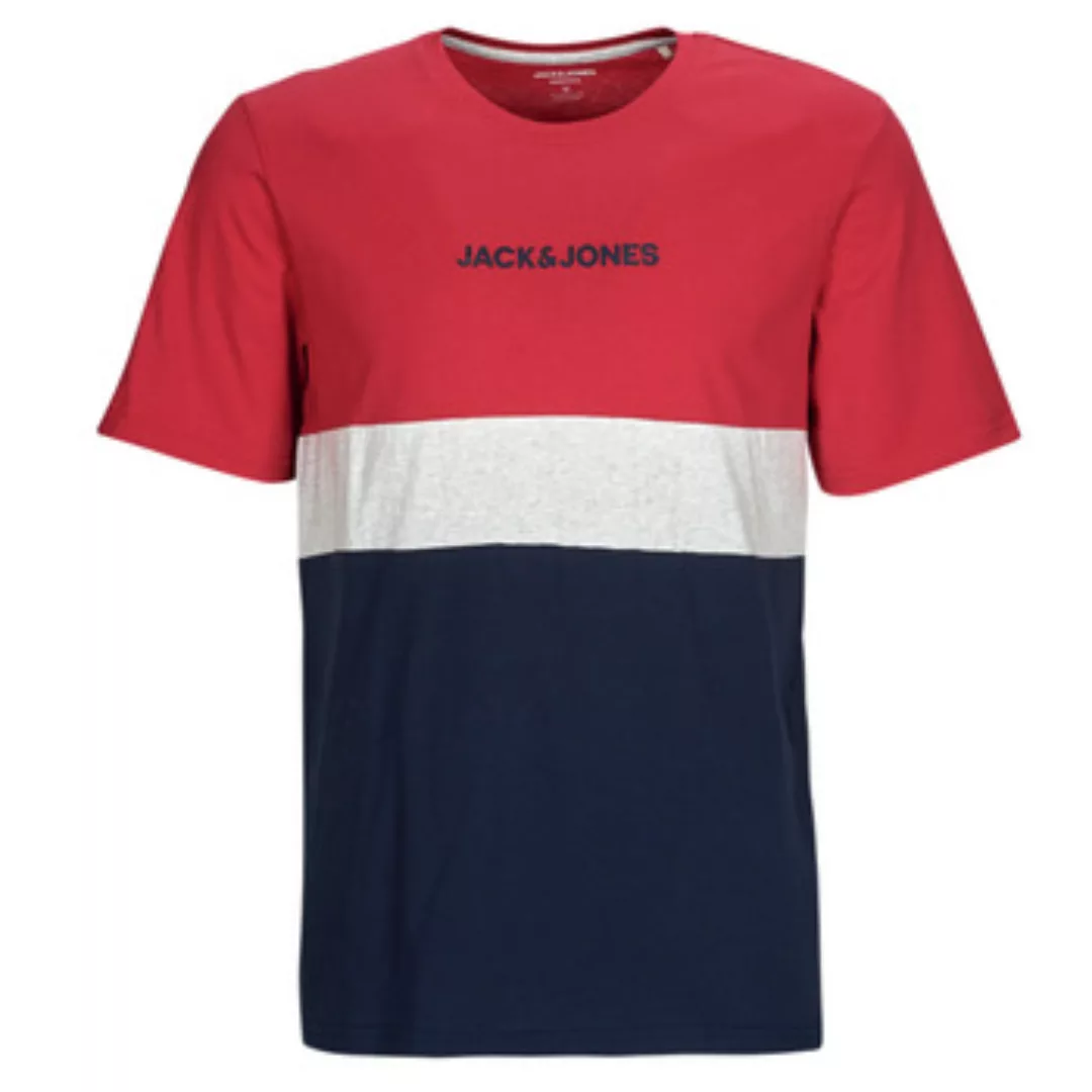 Jack & Jones Herren Rundhals T-Shirt JJEREID BLOCKING - Regular Fit günstig online kaufen