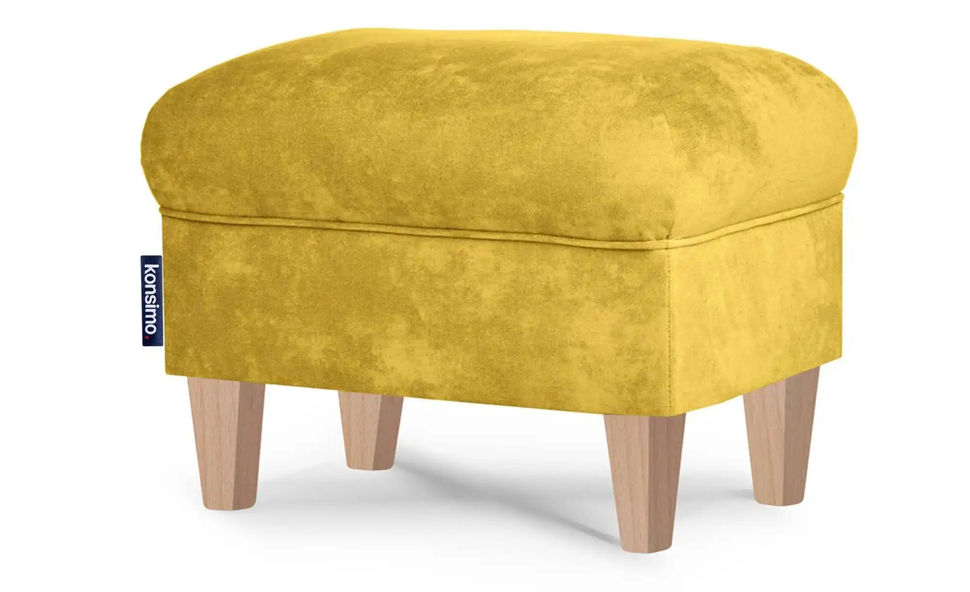 KONSIMO Hocker  Miles ¦ gelb ¦ Maße (cm): B: 55 H: 42 Polstermöbel > Hocker günstig online kaufen