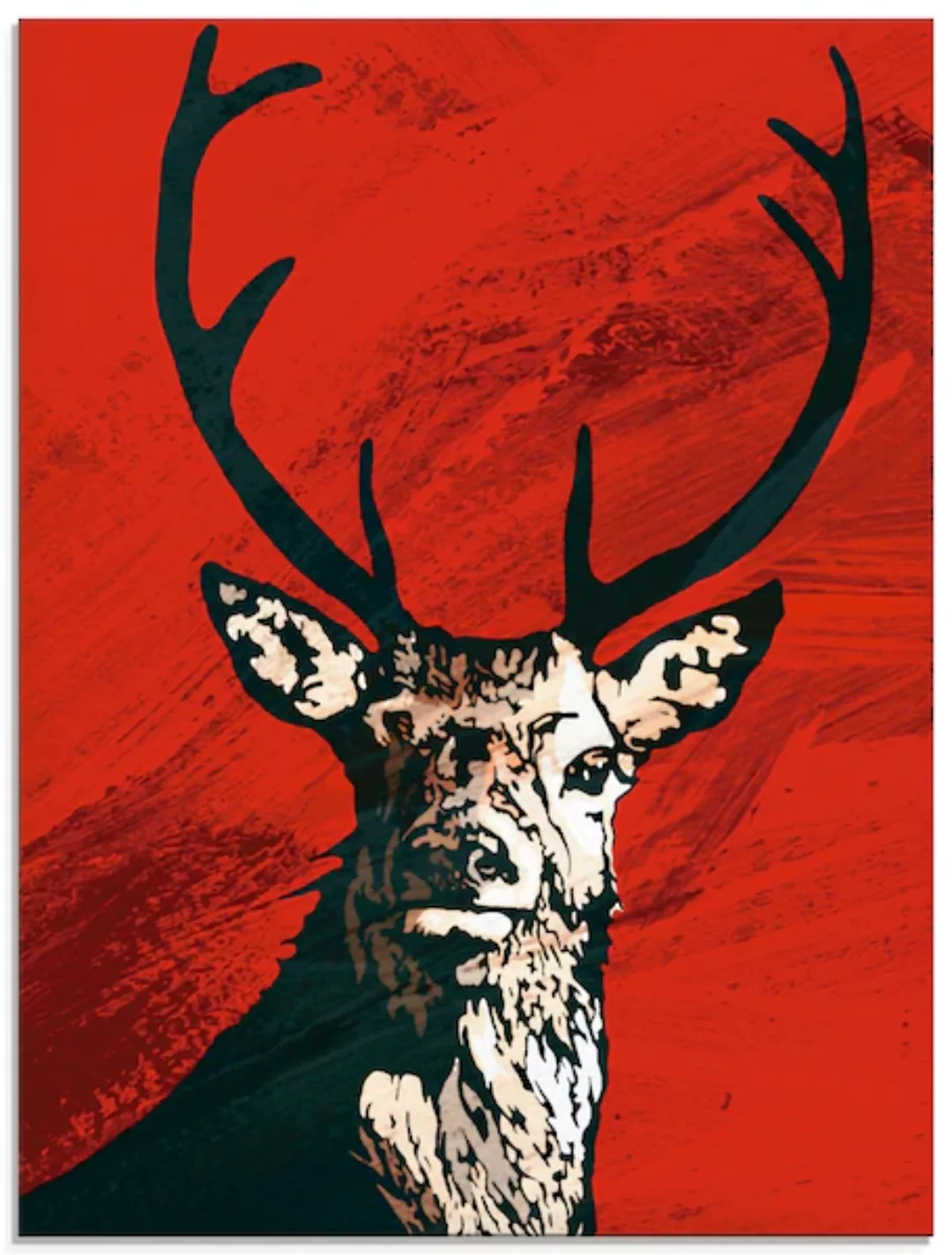 Artland Glasbild "Hirsch", Wildtiere, (1 St.), in verschiedenen Größen günstig online kaufen