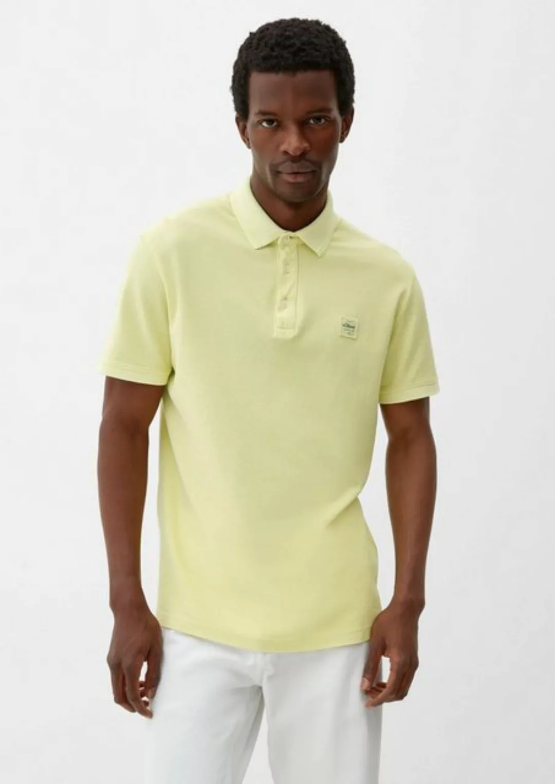 s.Oliver Poloshirt Poloshirt mit Logo-Patch Garment Dye günstig online kaufen