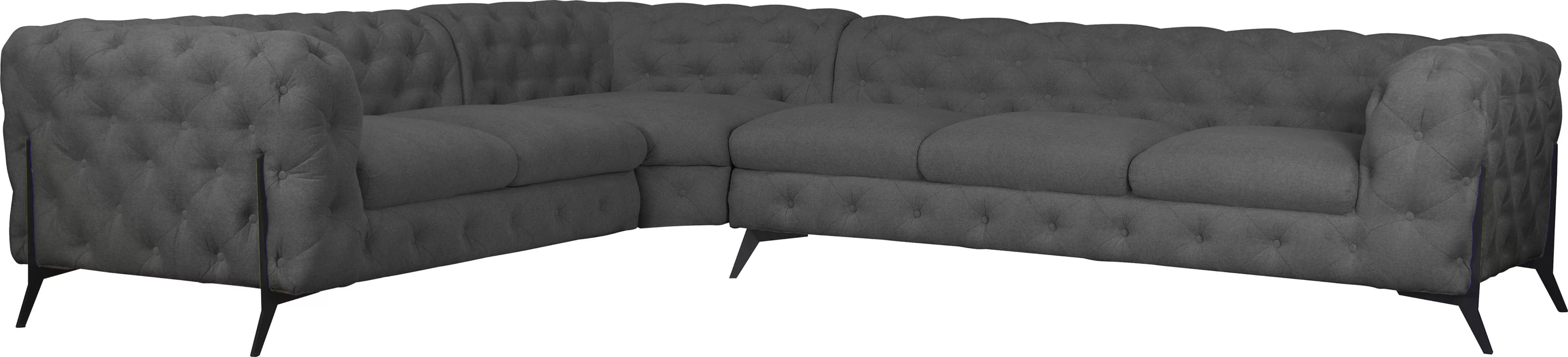 Leonique Chesterfield-Sofa »Amaury L-Form«, großes Ecksofa, Chesterfield-Op günstig online kaufen