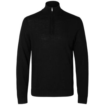 Selected  Pullover 16094655 MERINO HALF ZIP-BLACK günstig online kaufen