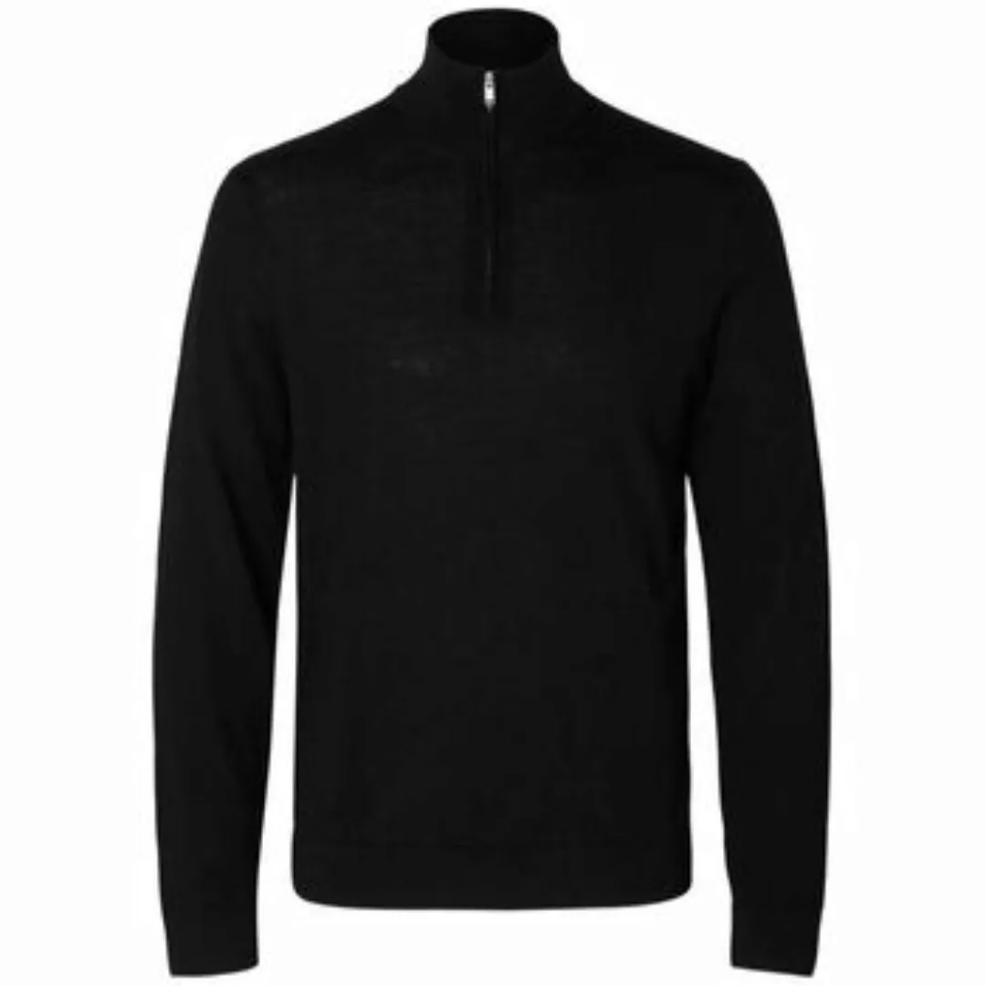 Selected  Pullover 16094655 MERINO HALF ZIP-BLACK günstig online kaufen