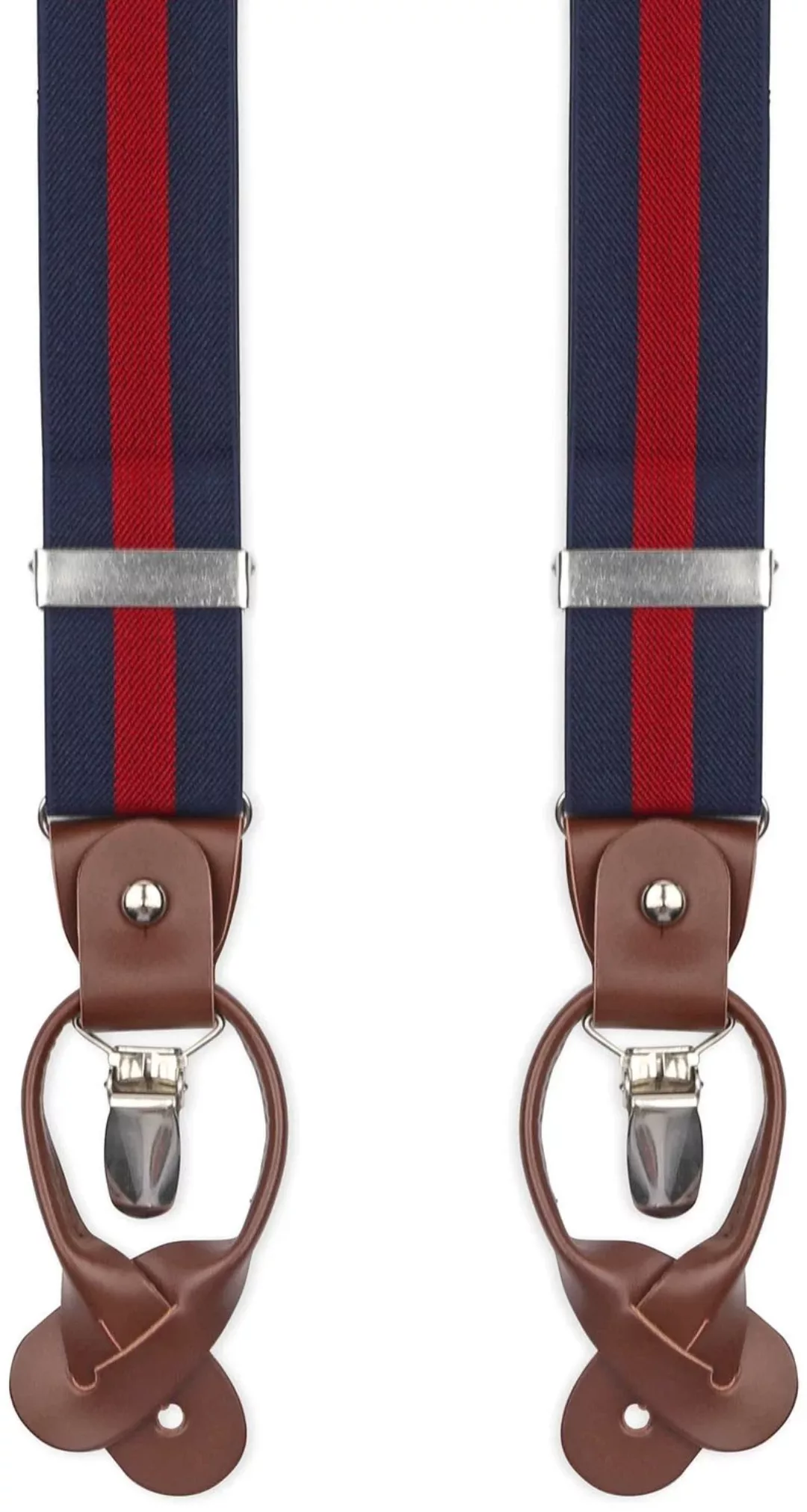 Suitable Luxe Hosenträger Navy Streifen Rot - günstig online kaufen