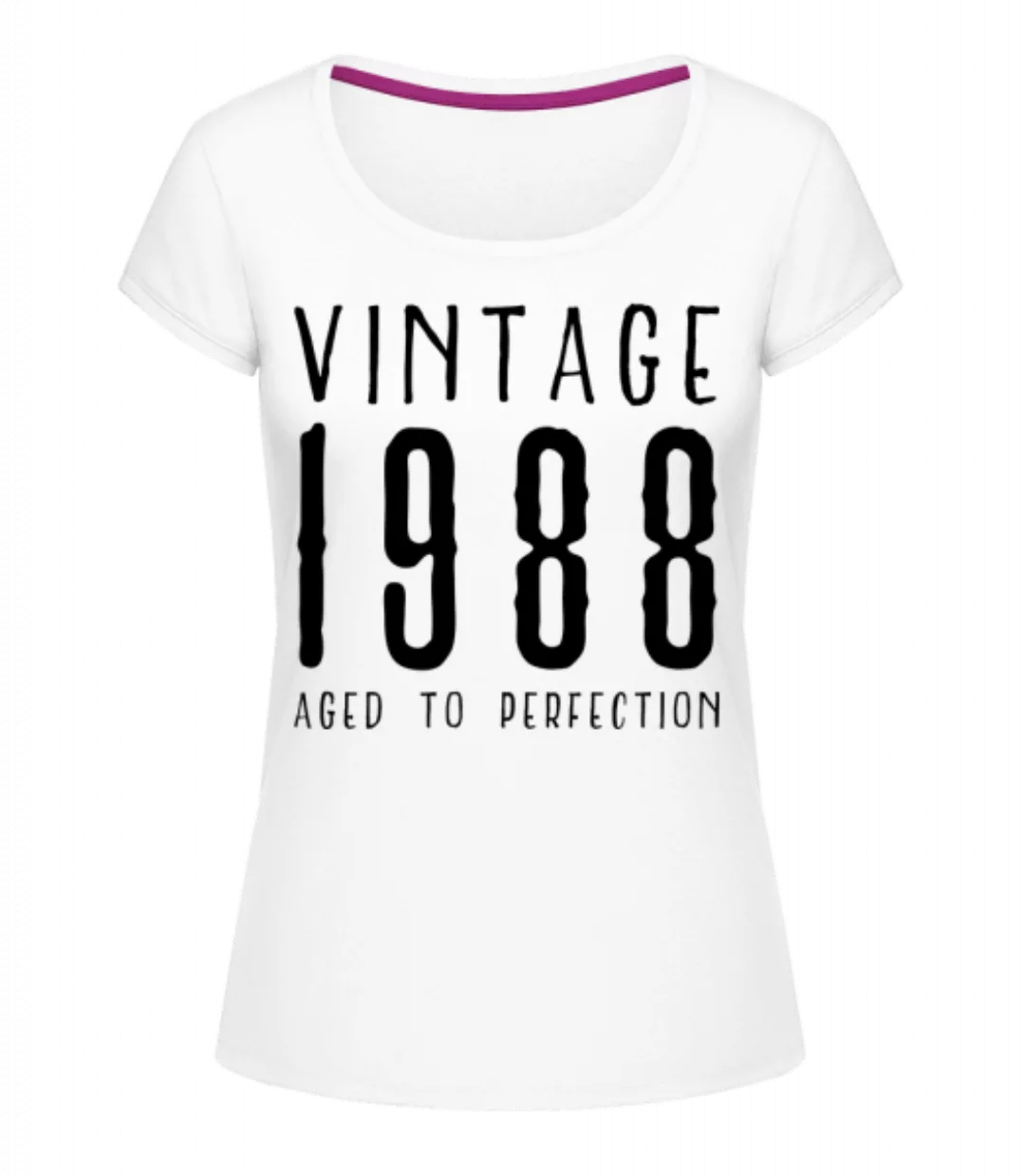 Vintage 1988 Aged To Perfection · Frauen T-Shirt U-Ausschnitt günstig online kaufen