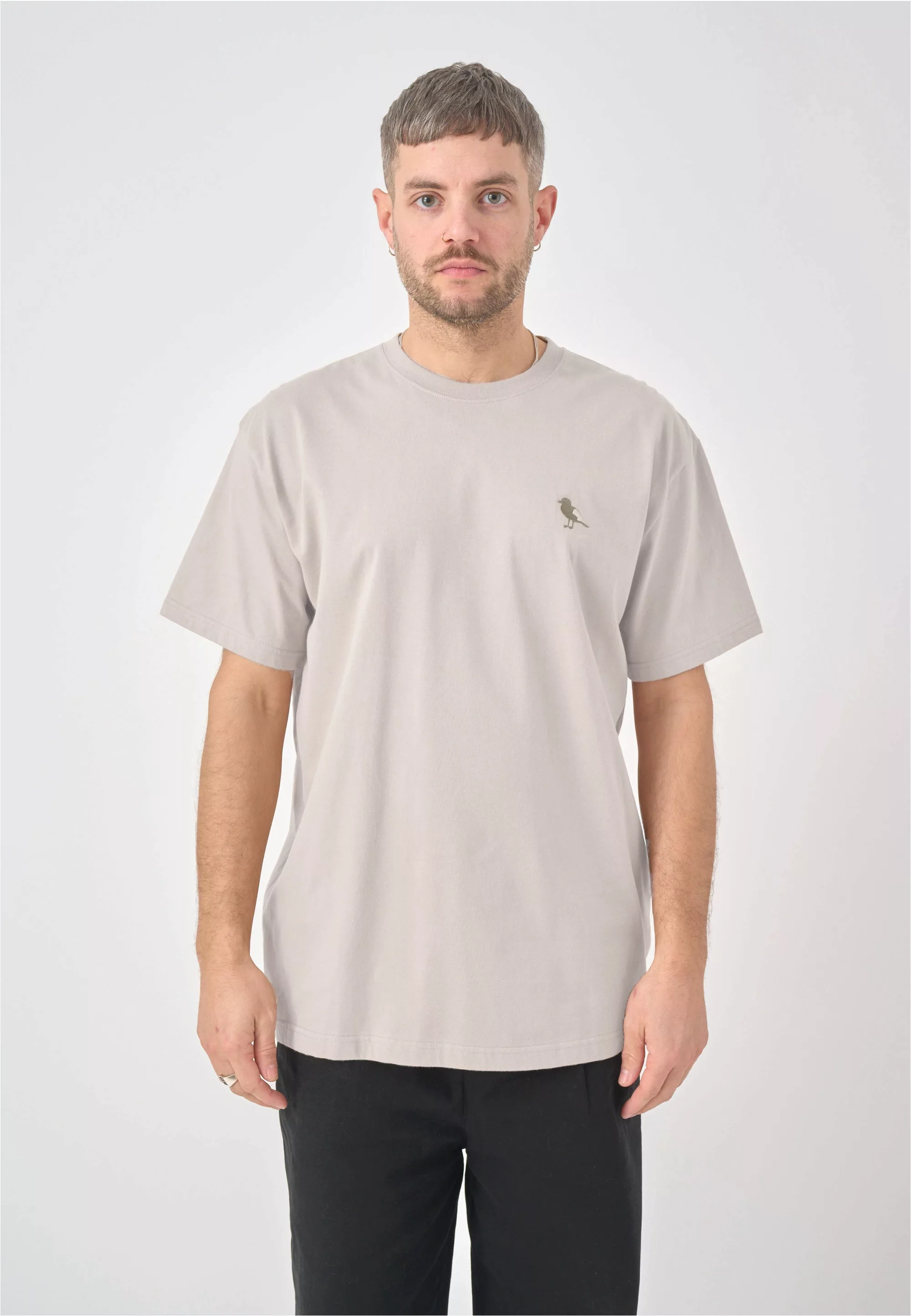 Cleptomanicx T-Shirt "Embroidery Gull Mono", mit lockerem Schnitt günstig online kaufen