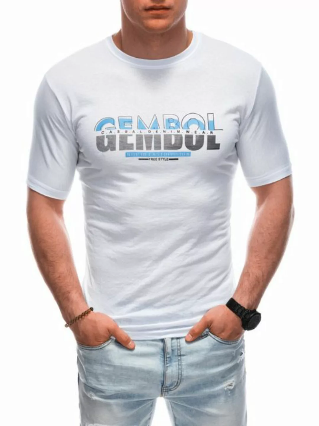 Edoti Print-Shirt T-Shirt für Männer mit Print günstig online kaufen
